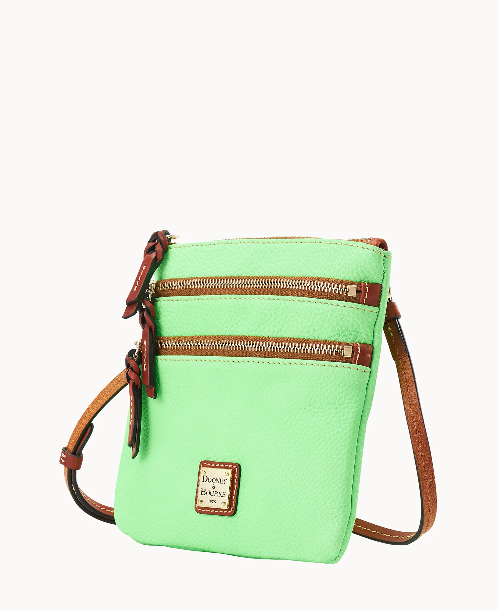 Pebble Grain Triple Zip Crossbody - Image 2