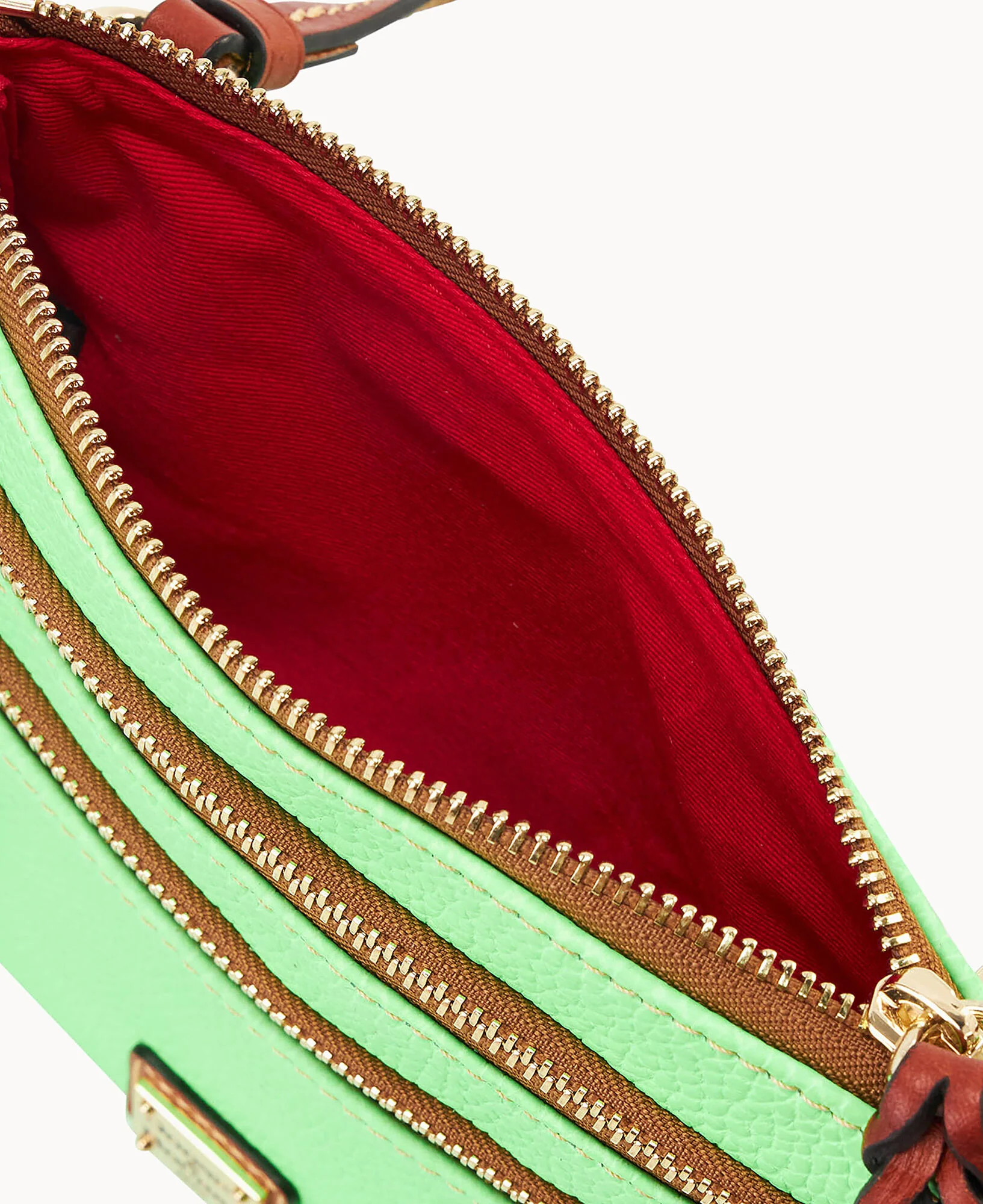 Pebble Grain Triple Zip Crossbody - Image 3