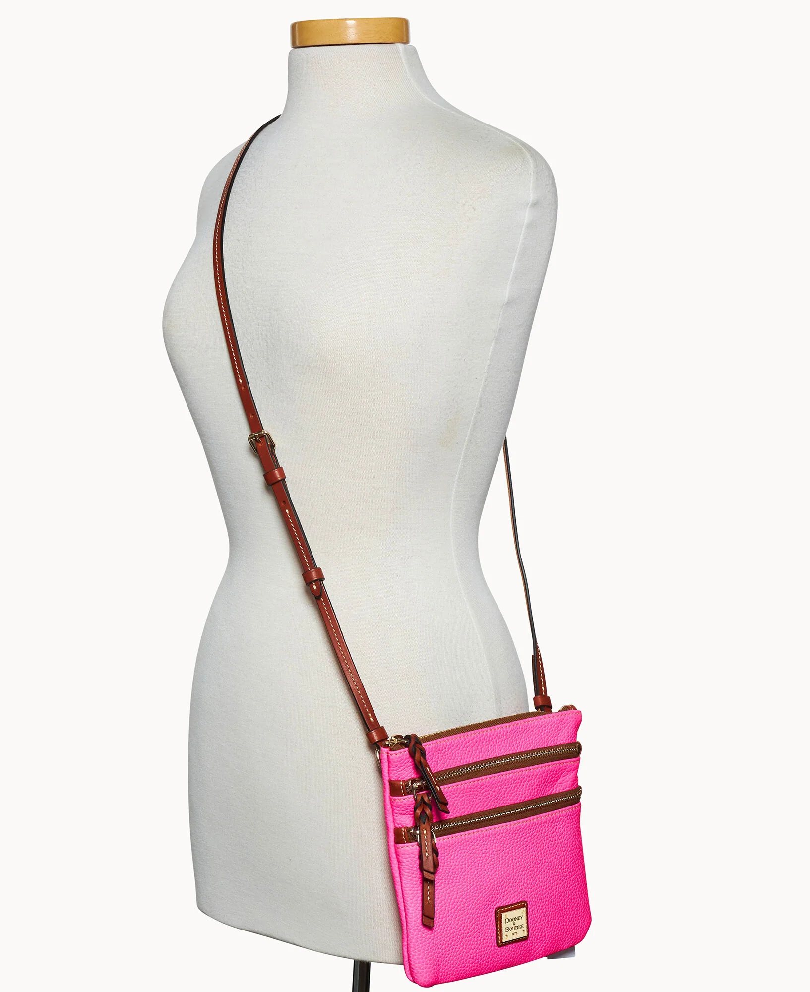 Pebble Grain Triple Zip Crossbody - Image 8