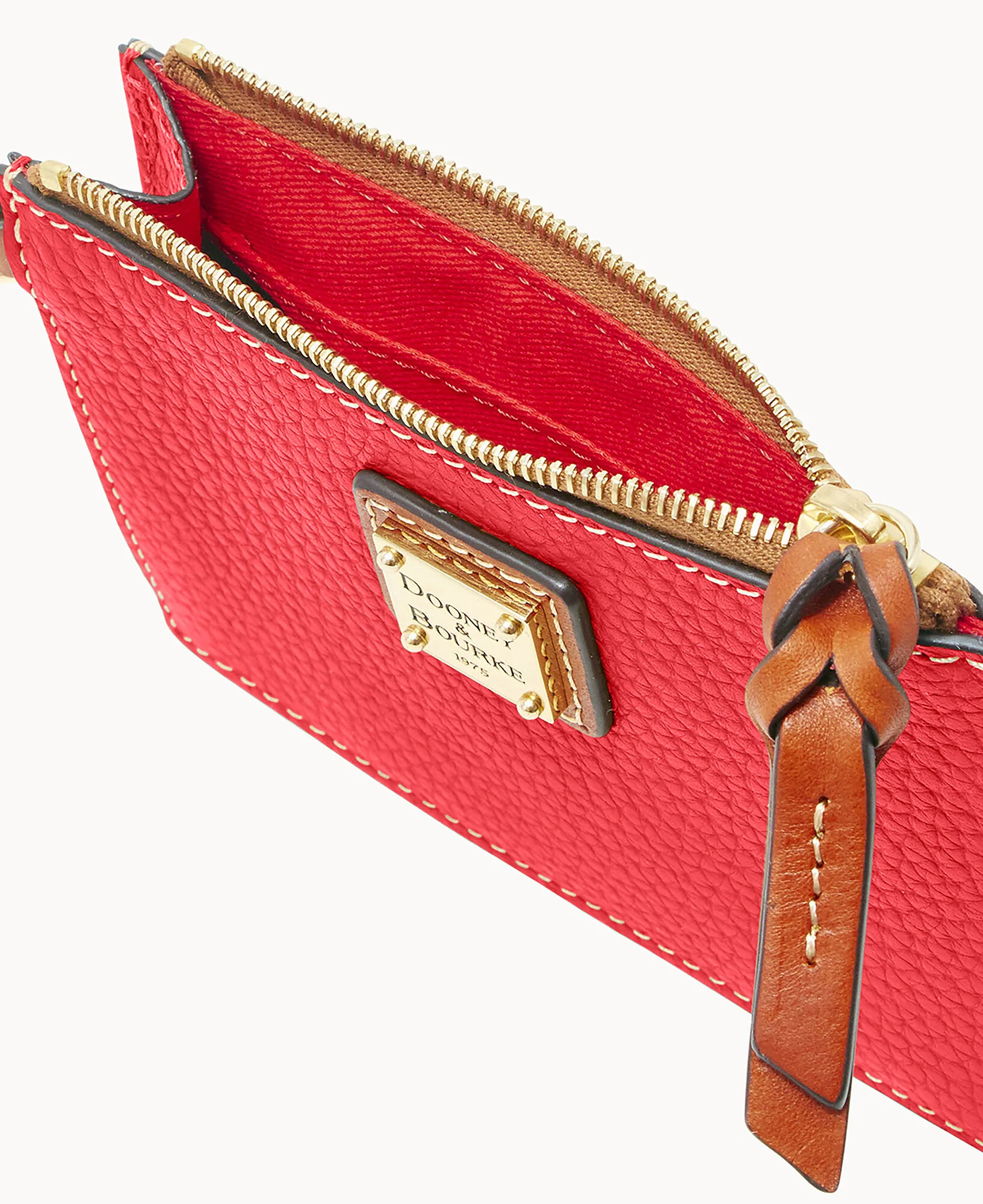 Pebble Grain Zip Top Card Case Wristlet - Image 163
