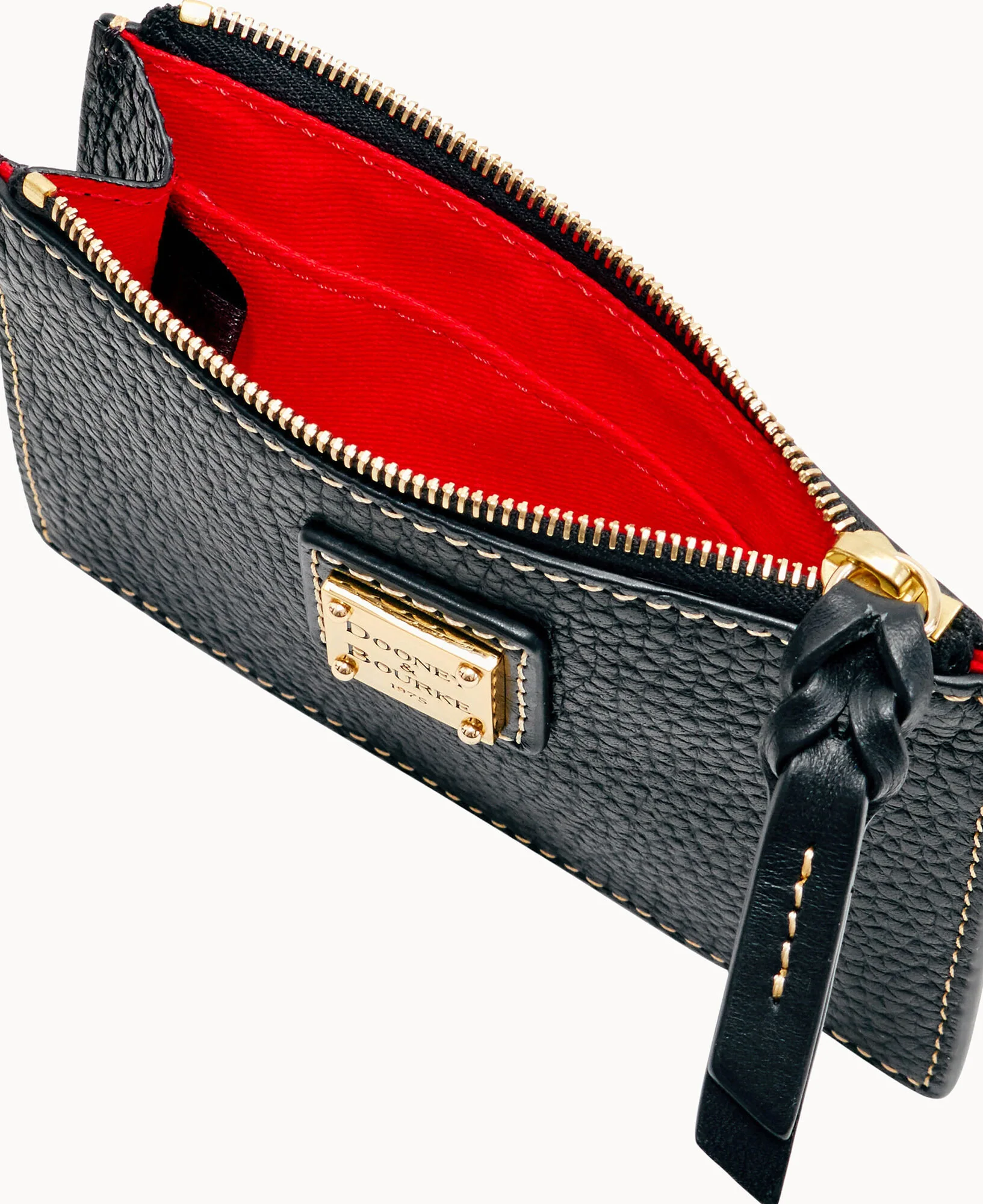 Pebble Grain Zip Top Credit Card Wristlet - Image 11