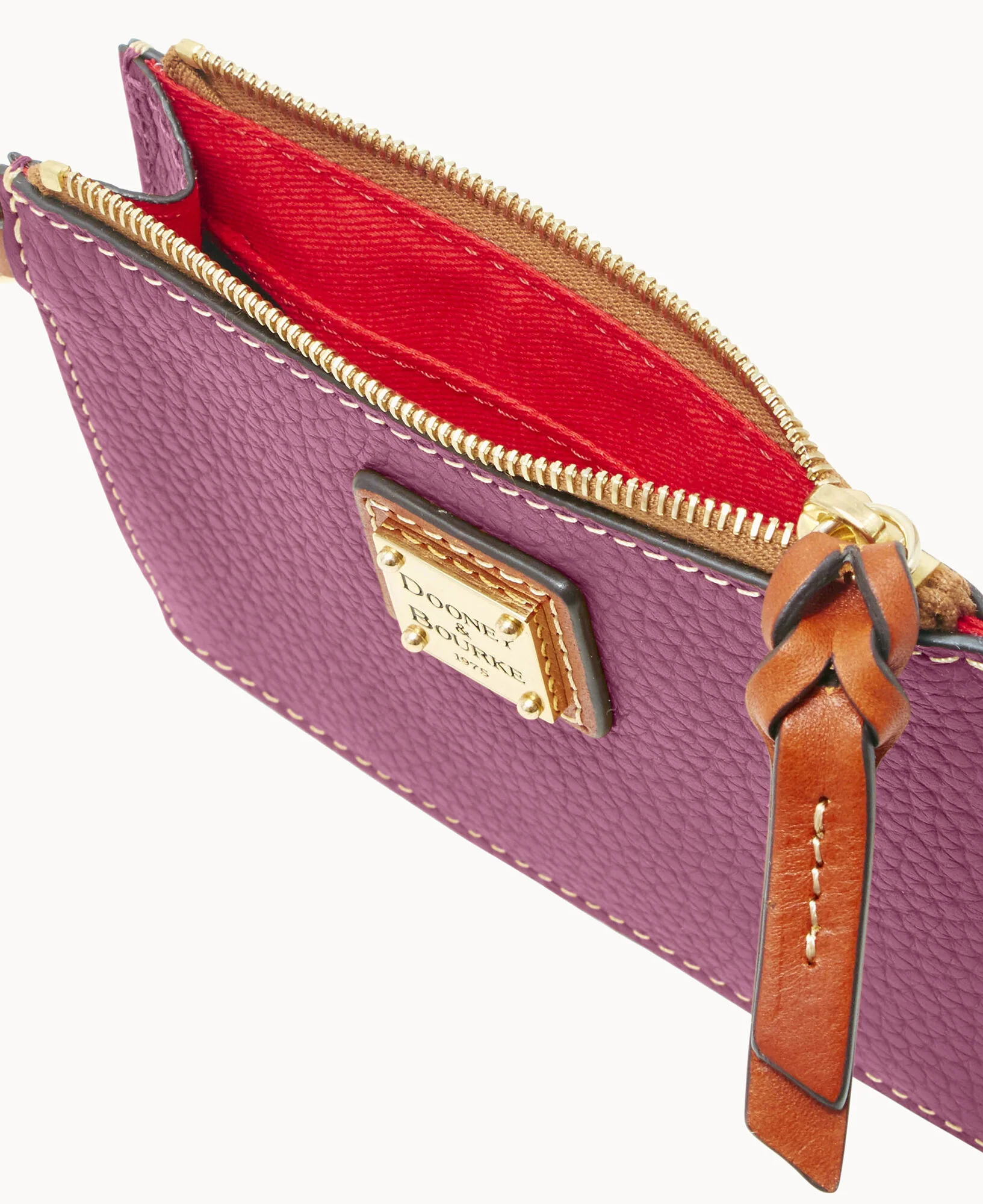 Pebble Grain Zip Top Credit Card Wristlet - Image 116