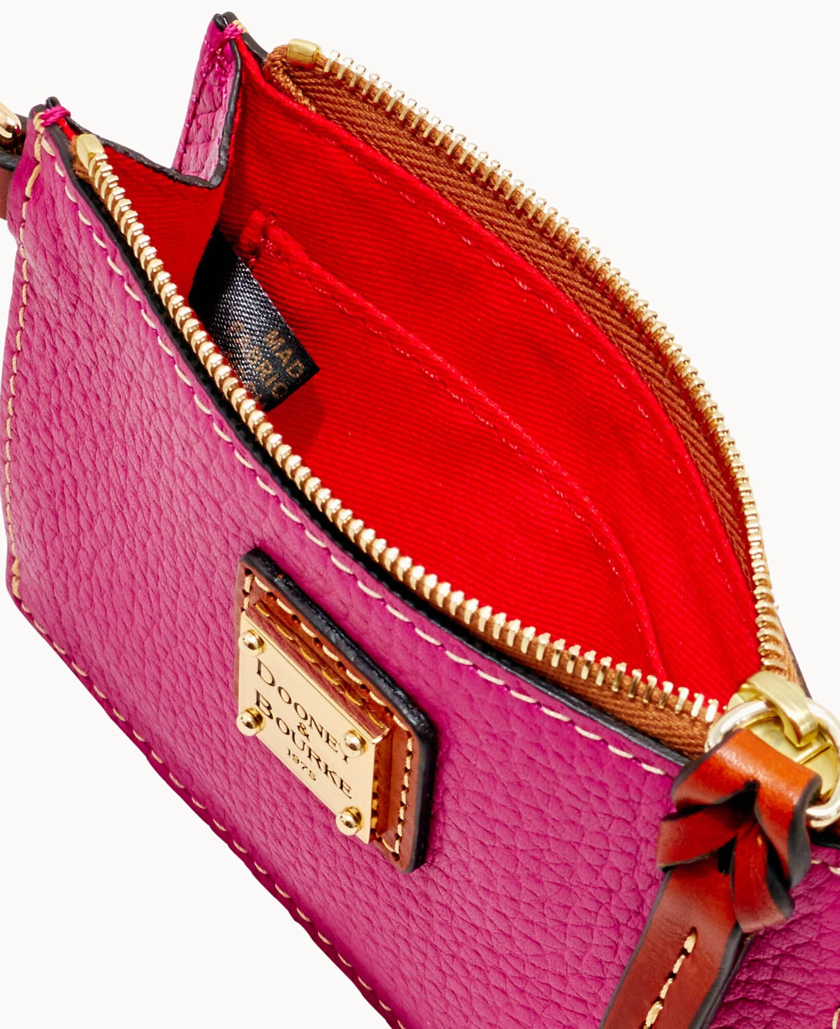 Pebble Grain Zip Top Credit Card Wristlet - Image 119