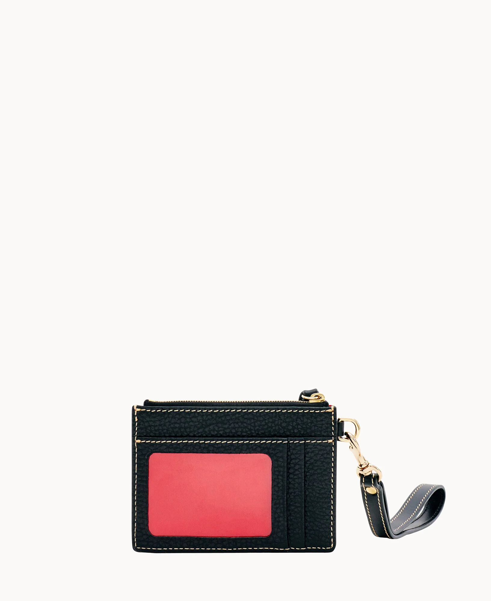 Pebble Grain Zip Top Credit Card Wristlet - Image 12