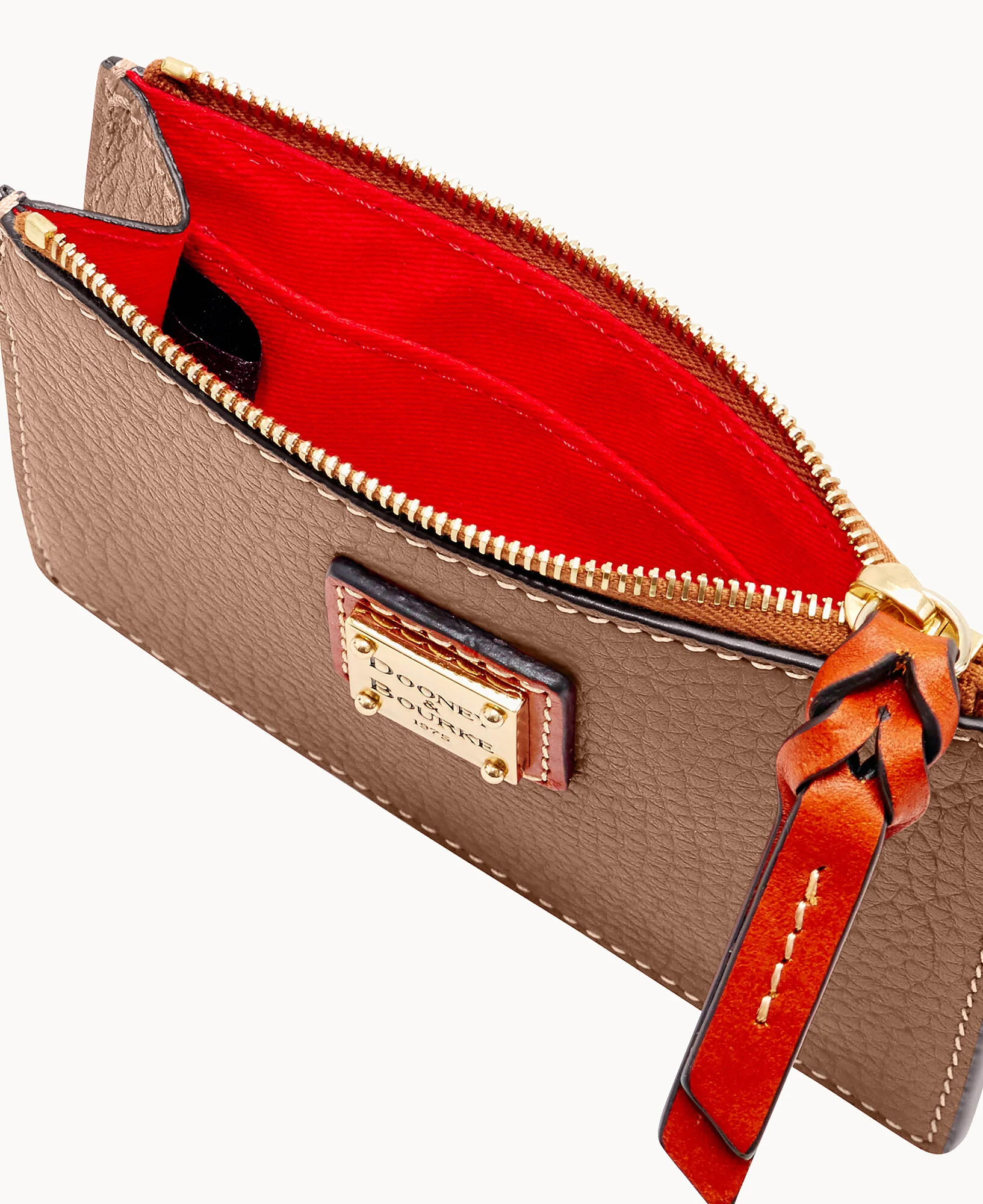 Pebble Grain Zip Top Credit Card Wristlet - Image 123