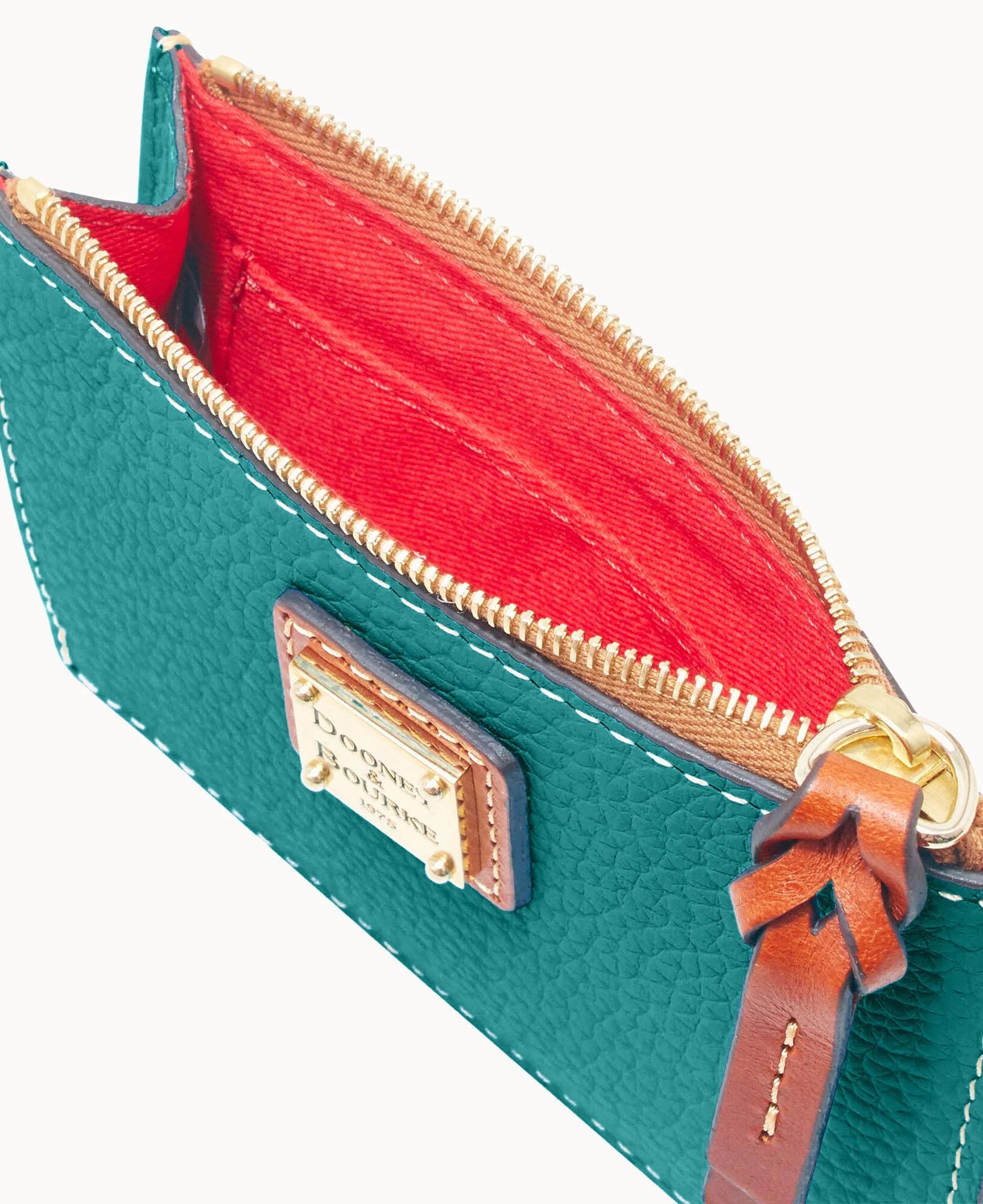 Pebble Grain Zip Top Credit Card Wristlet - Image 131