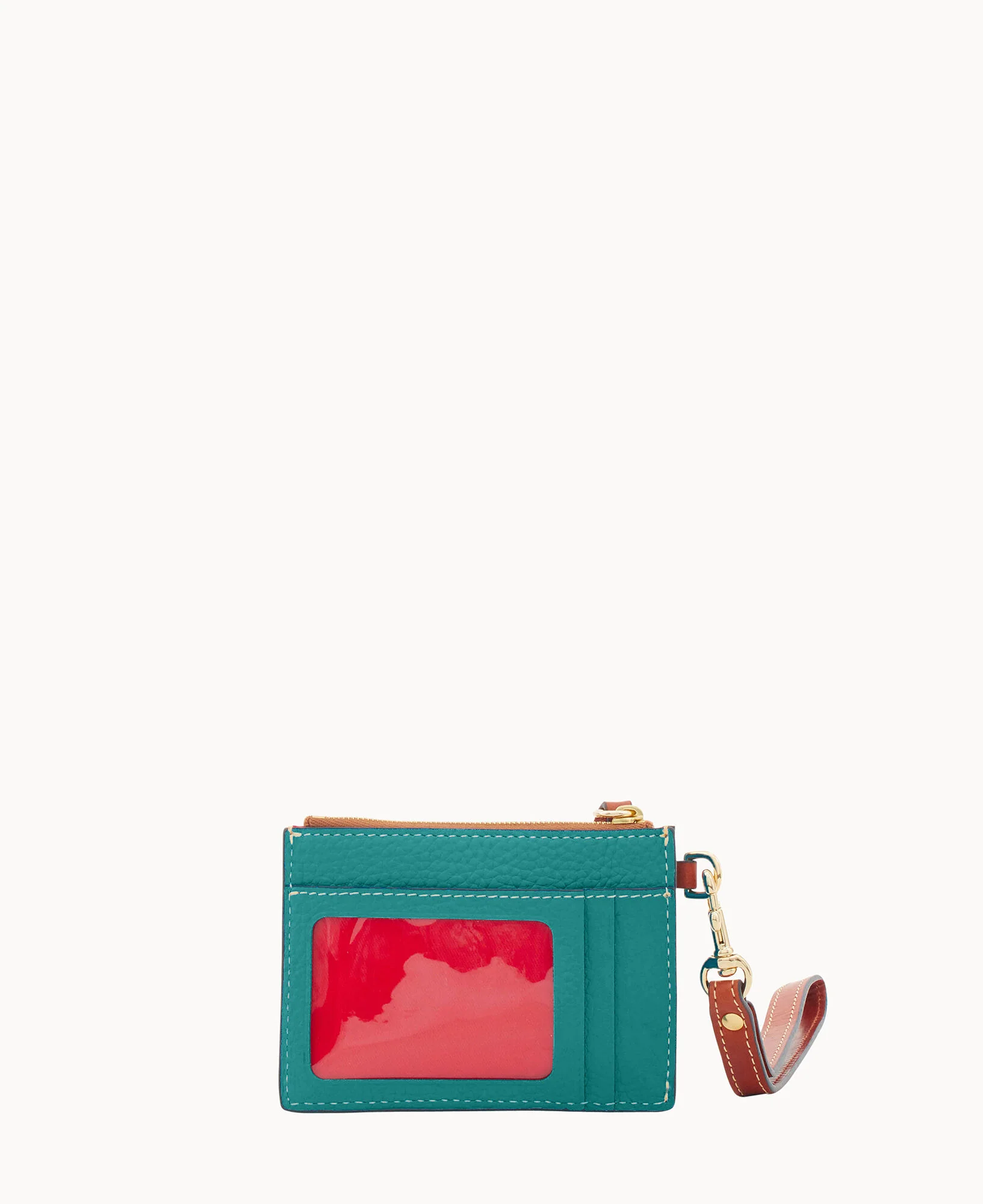 Pebble Grain Zip Top Credit Card Wristlet - Image 132