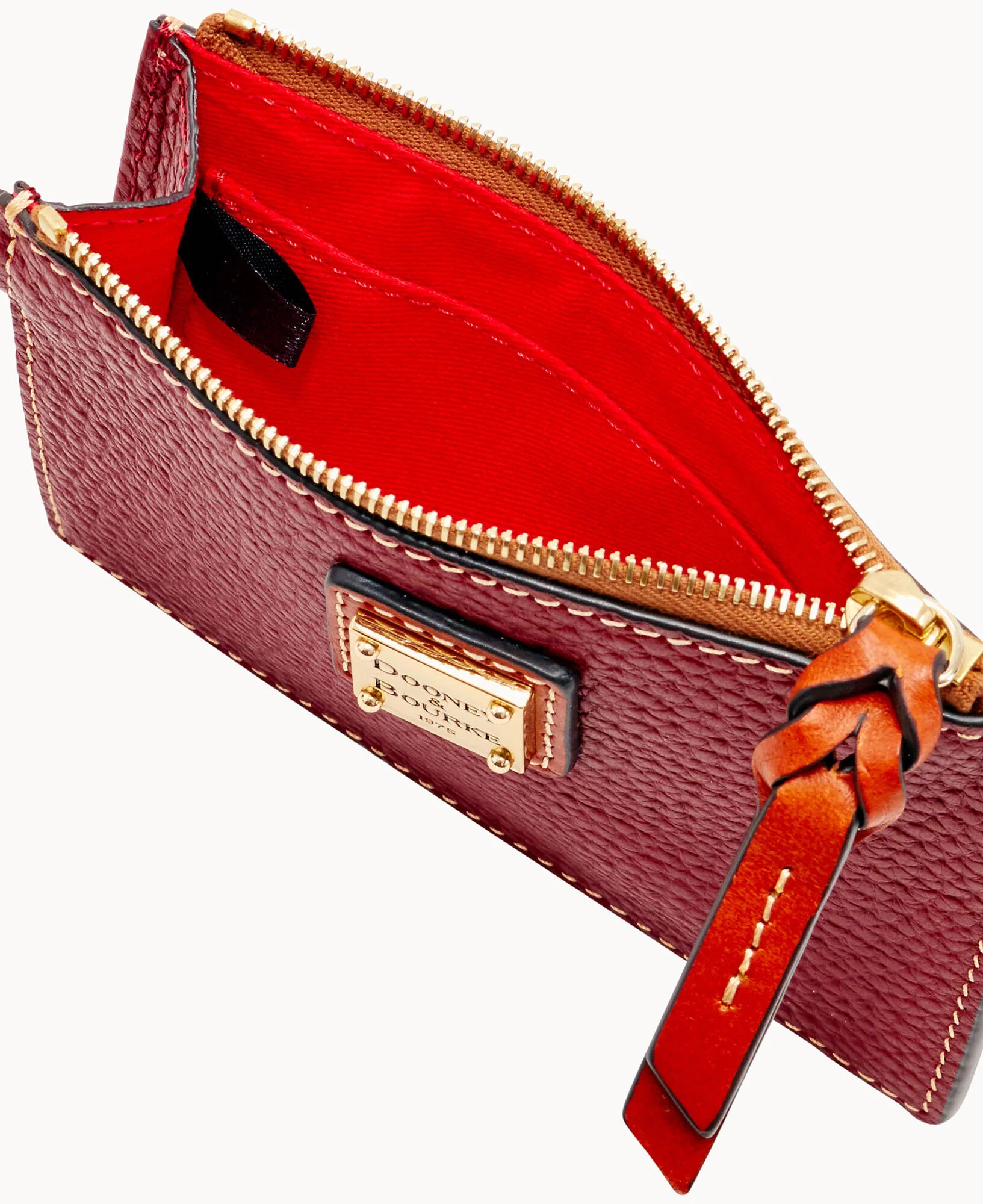 Pebble Grain Zip Top Credit Card Wristlet - Image 143