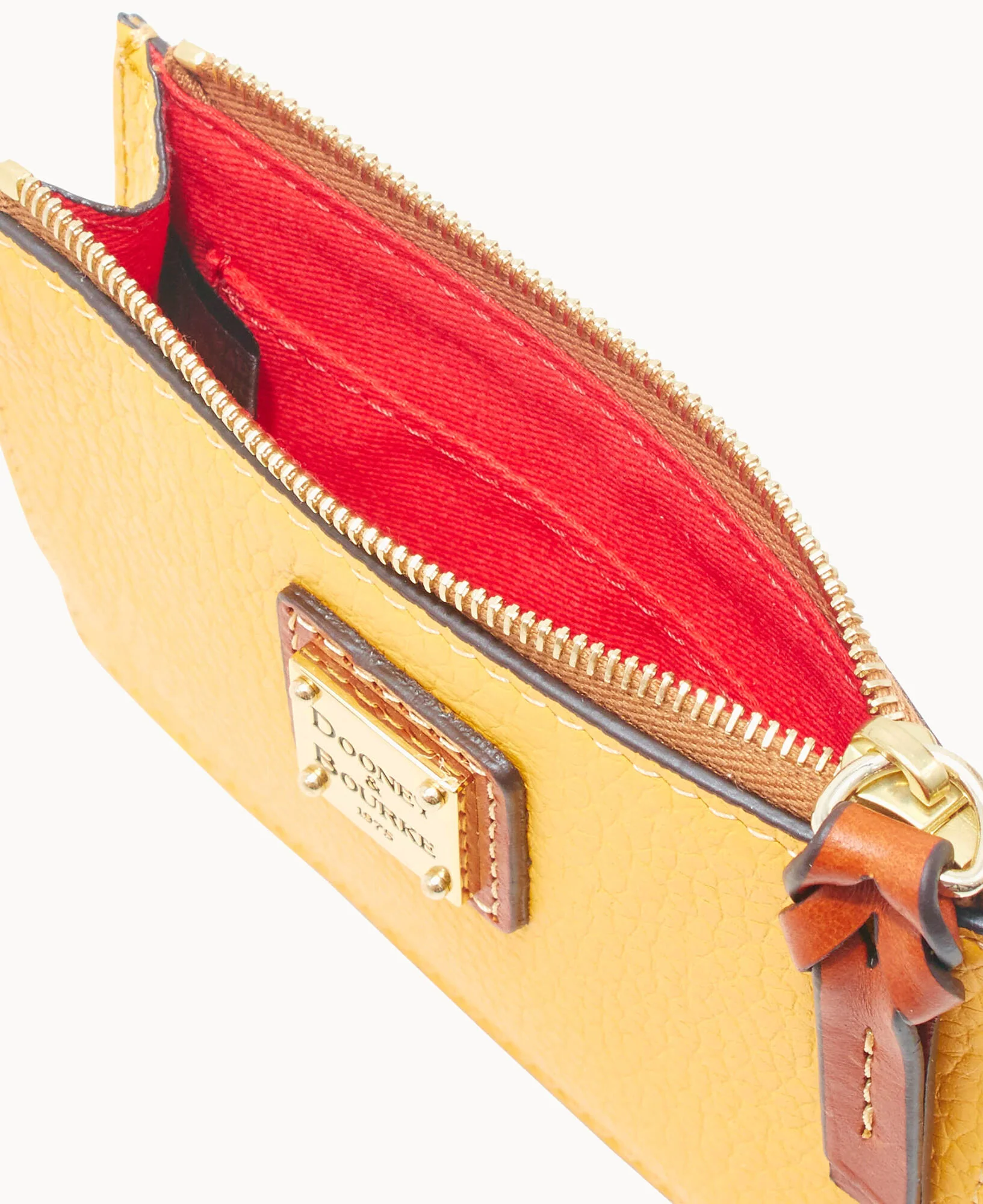 Pebble Grain Zip Top Credit Card Wristlet - Image 151