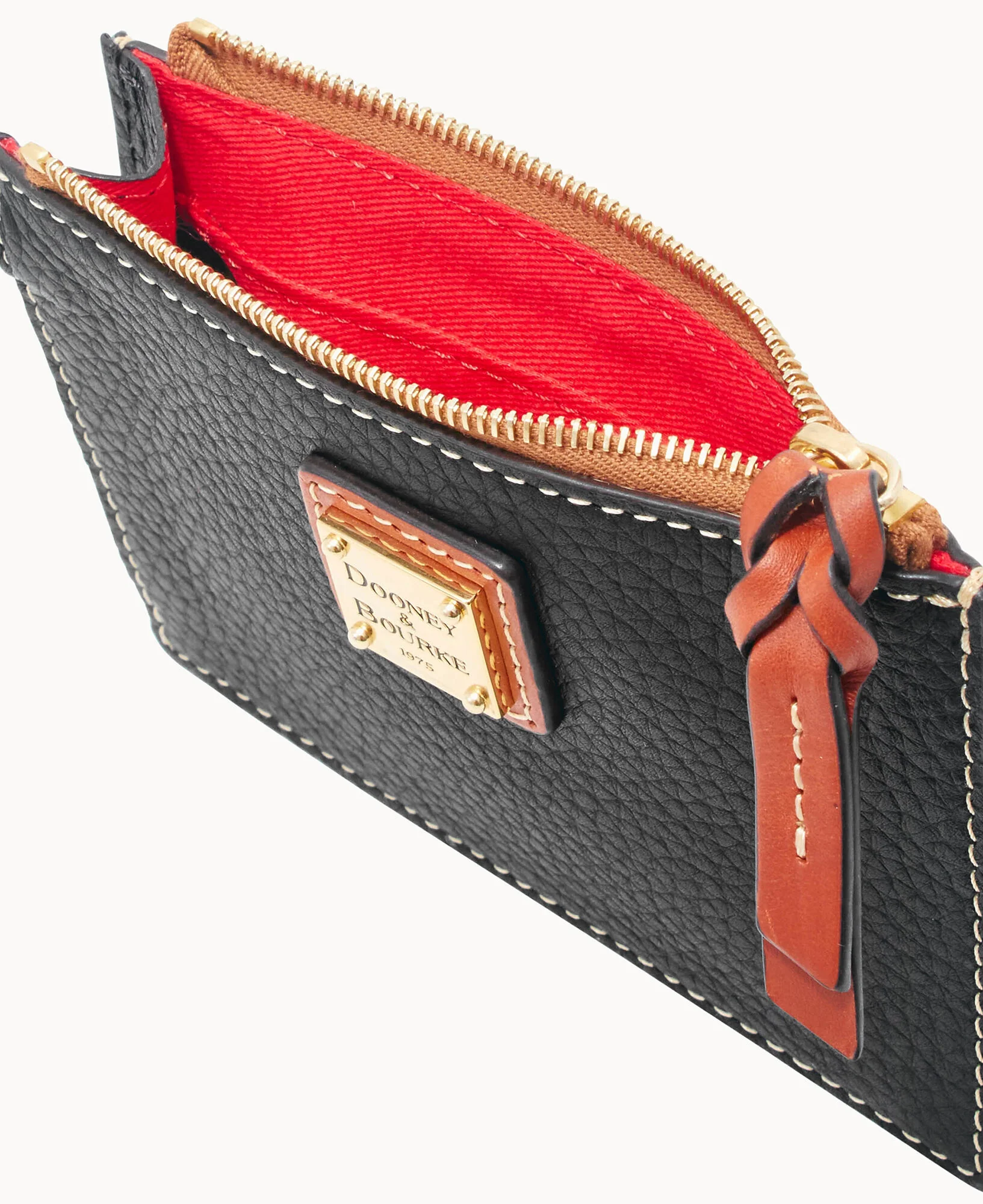 Pebble Grain Zip Top Credit Card Wristlet - Image 23