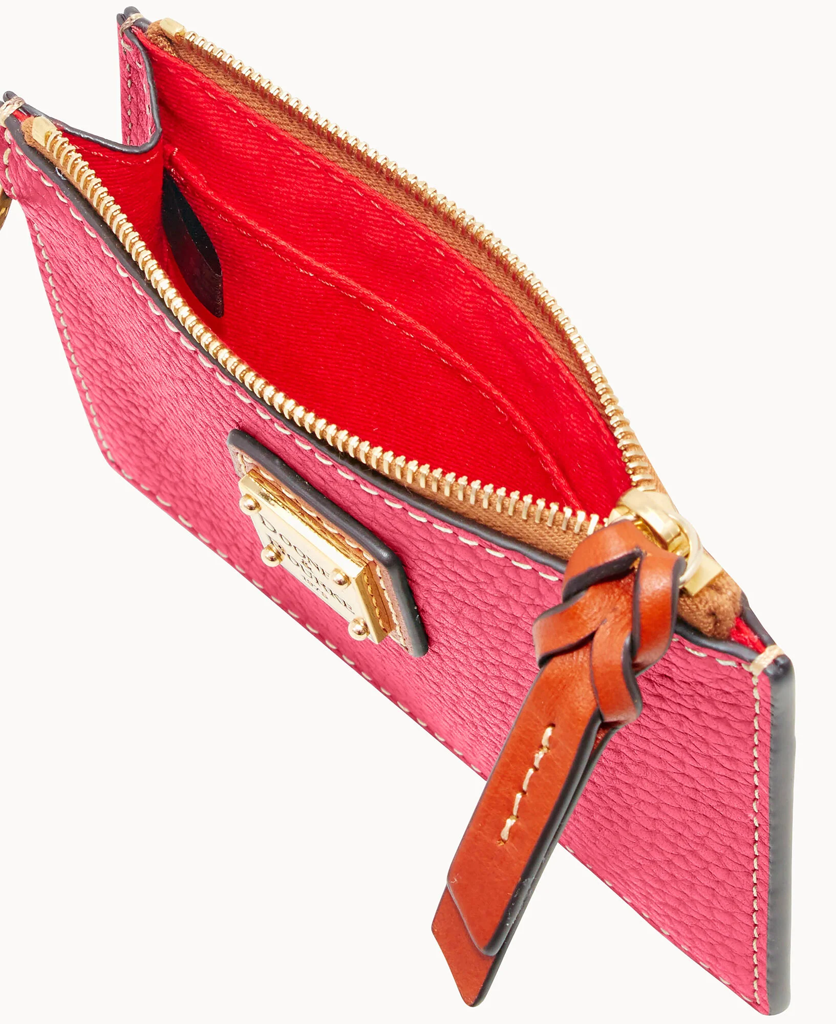 Pebble Grain Zip Top Credit Card Wristlet - Image 27