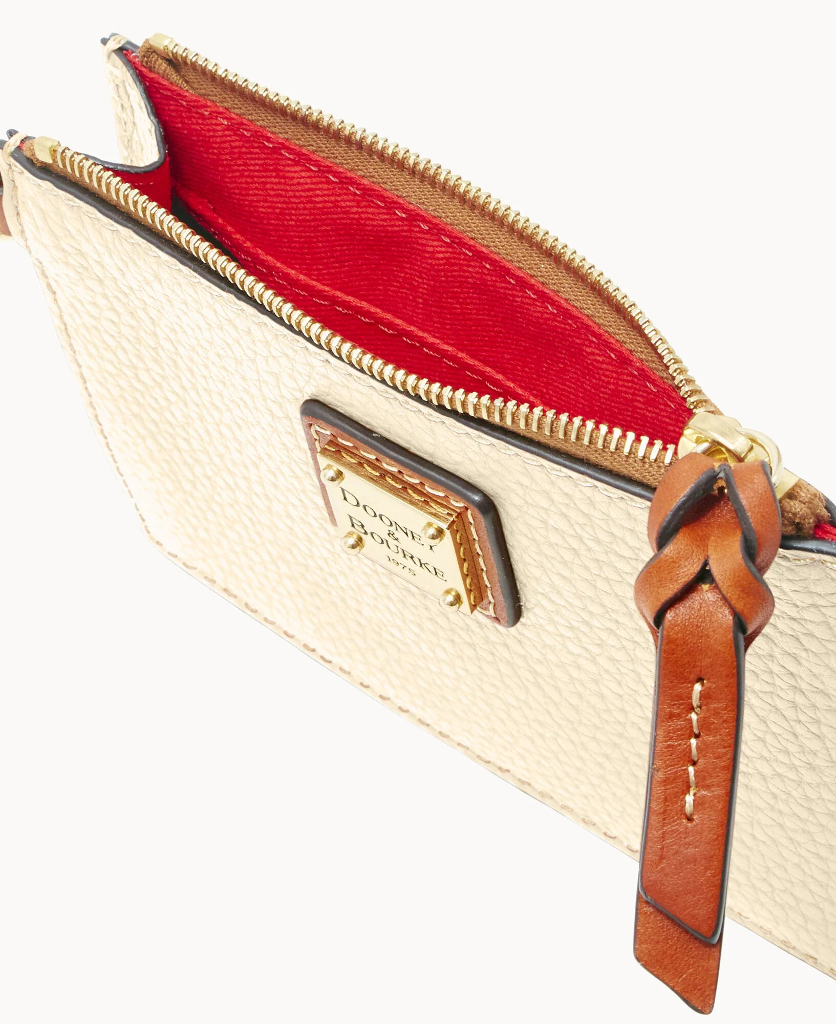 Pebble Grain Zip Top Credit Card Wristlet - Image 3