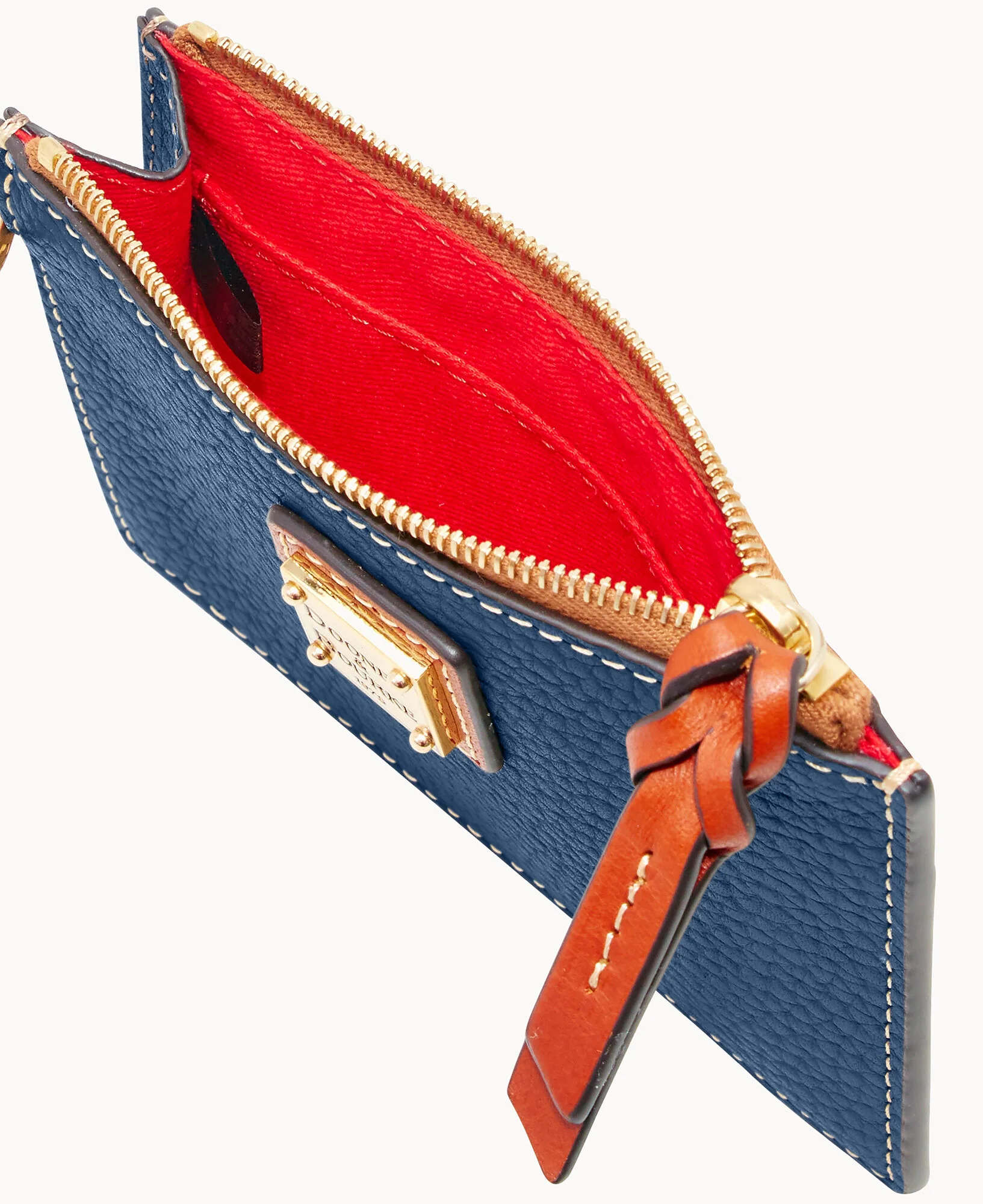 Pebble Grain Zip Top Credit Card Wristlet - Image 31