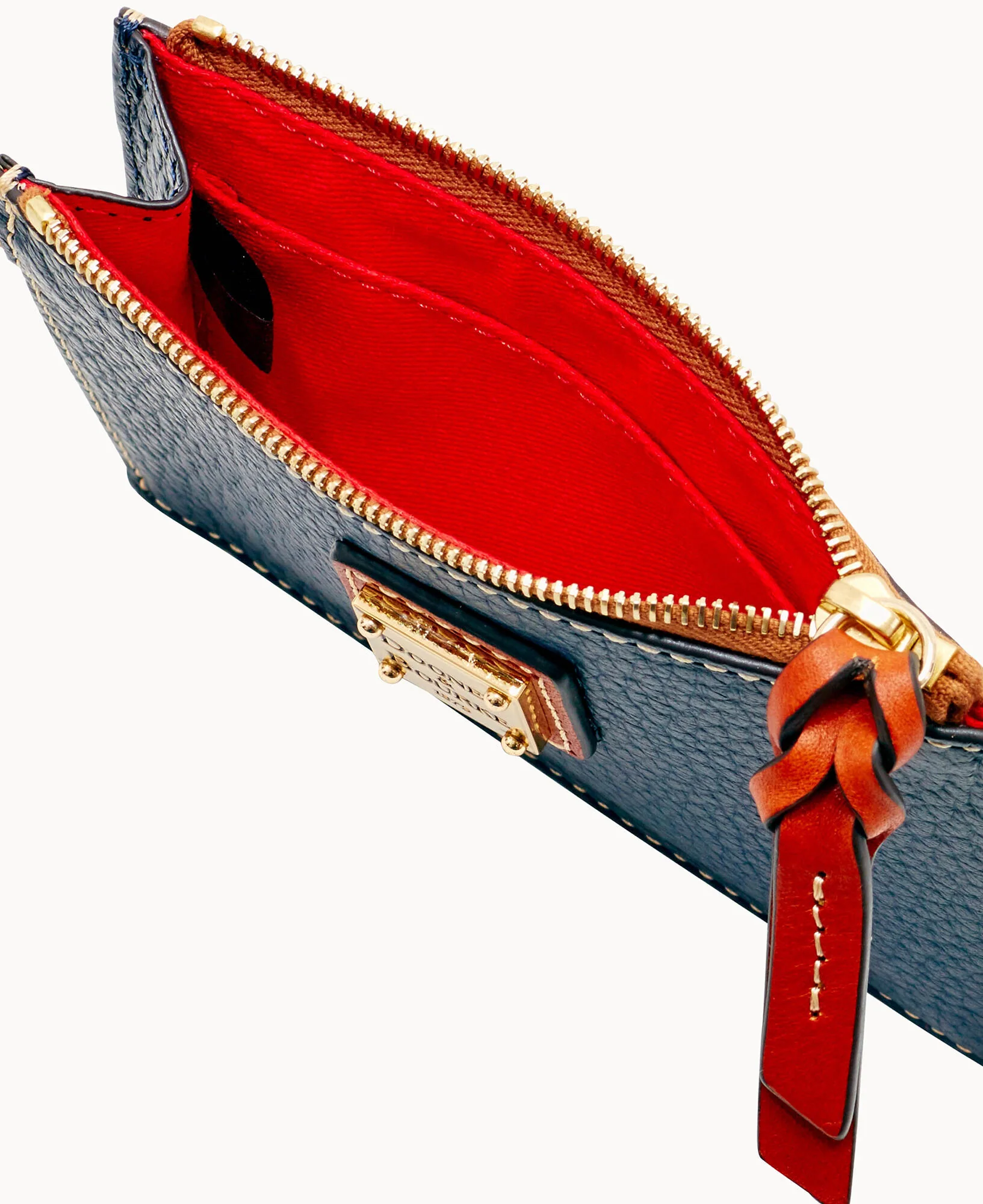 Pebble Grain Zip Top Credit Card Wristlet - Image 35
