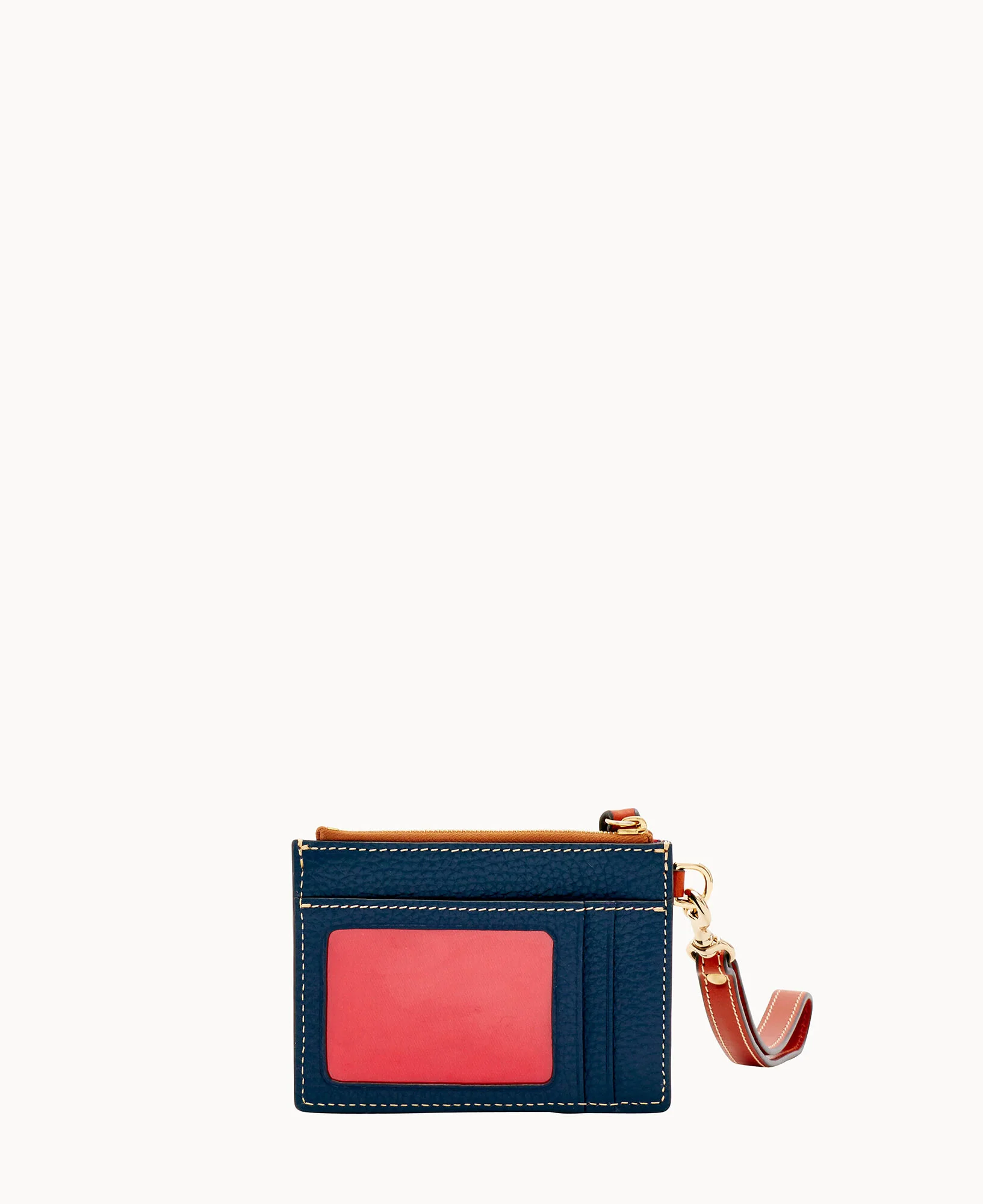 Pebble Grain Zip Top Credit Card Wristlet - Image 36