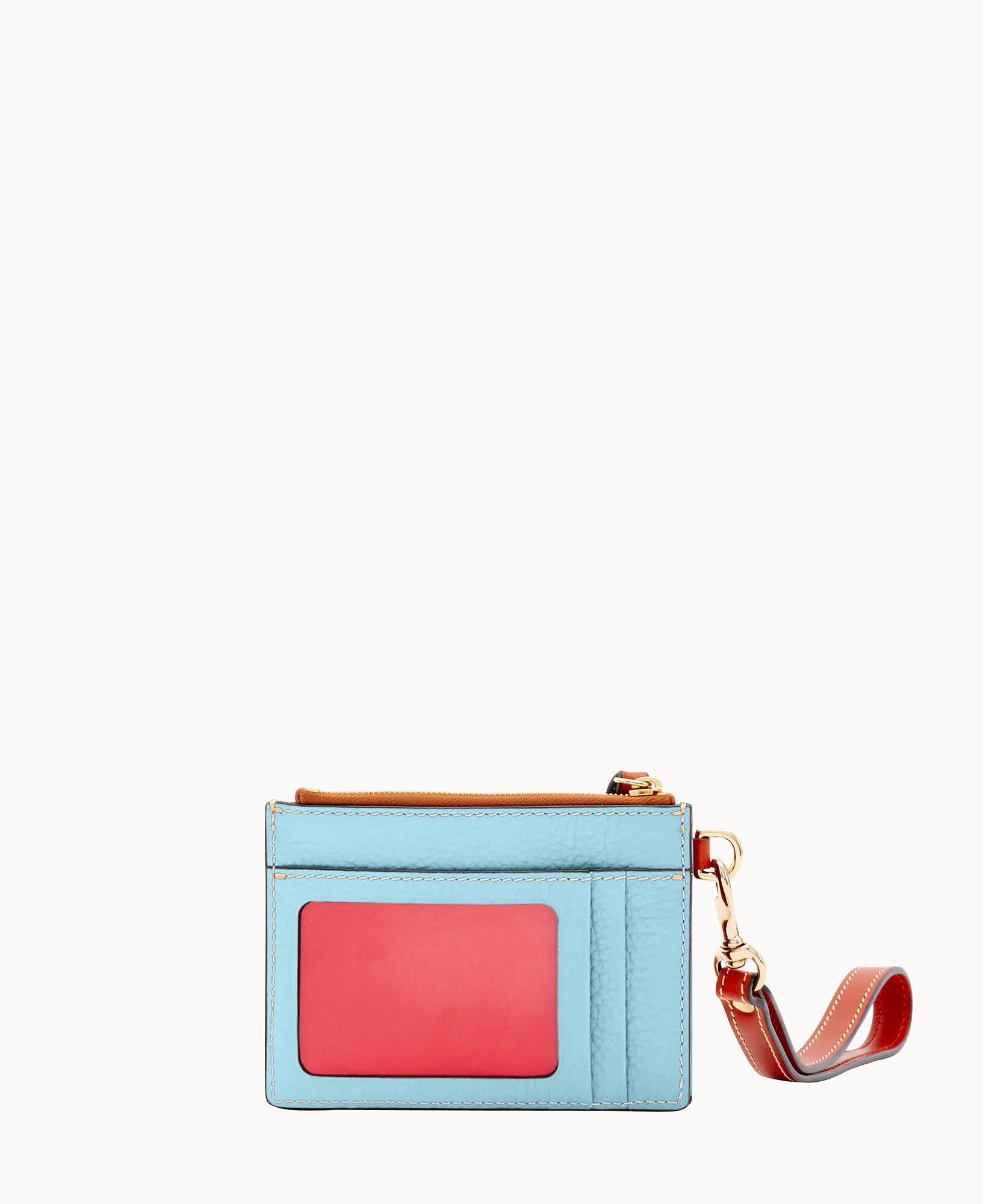 Pebble Grain Zip Top Credit Card Wristlet - Image 43