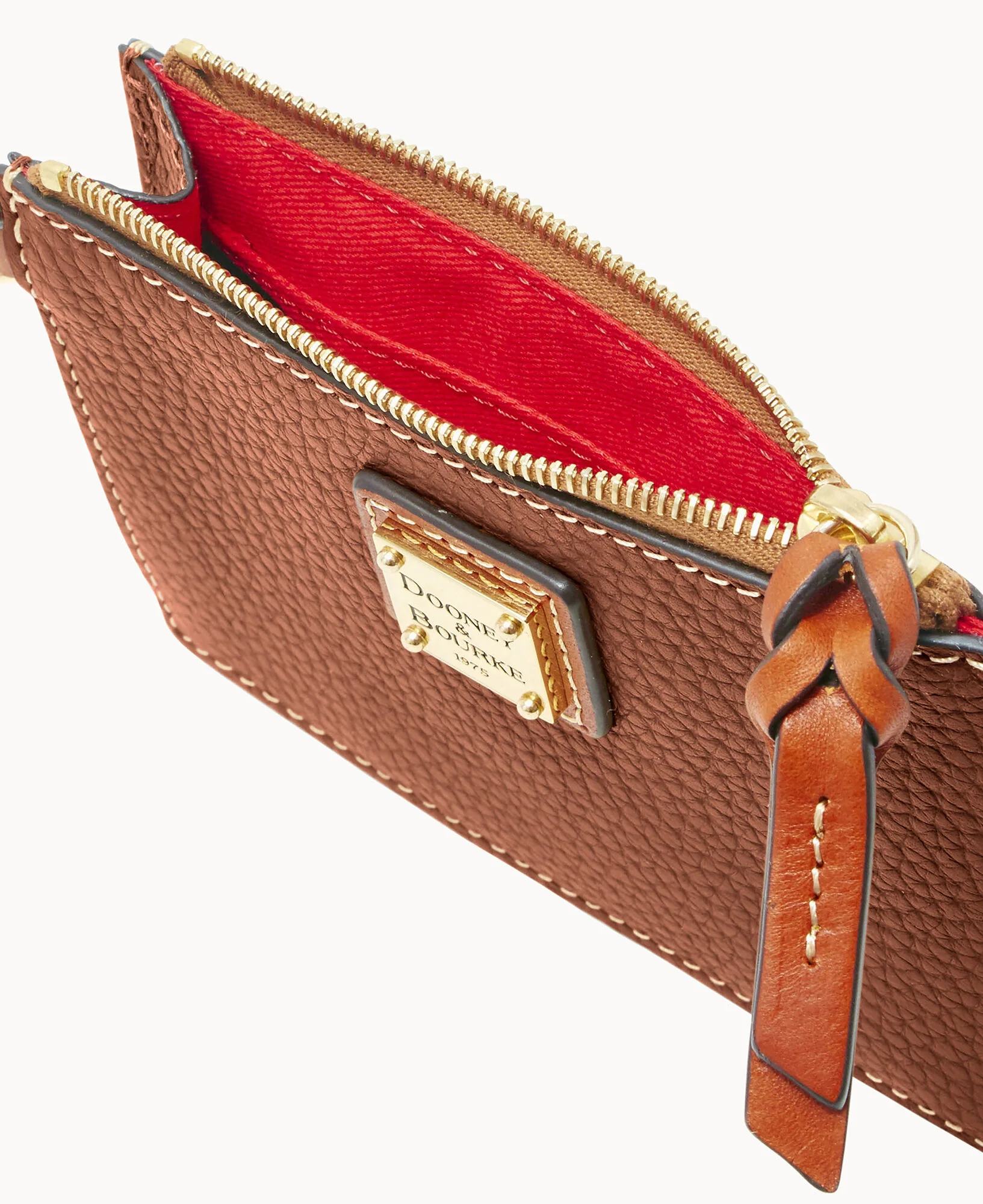 Pebble Grain Zip Top Credit Card Wristlet - Image 46