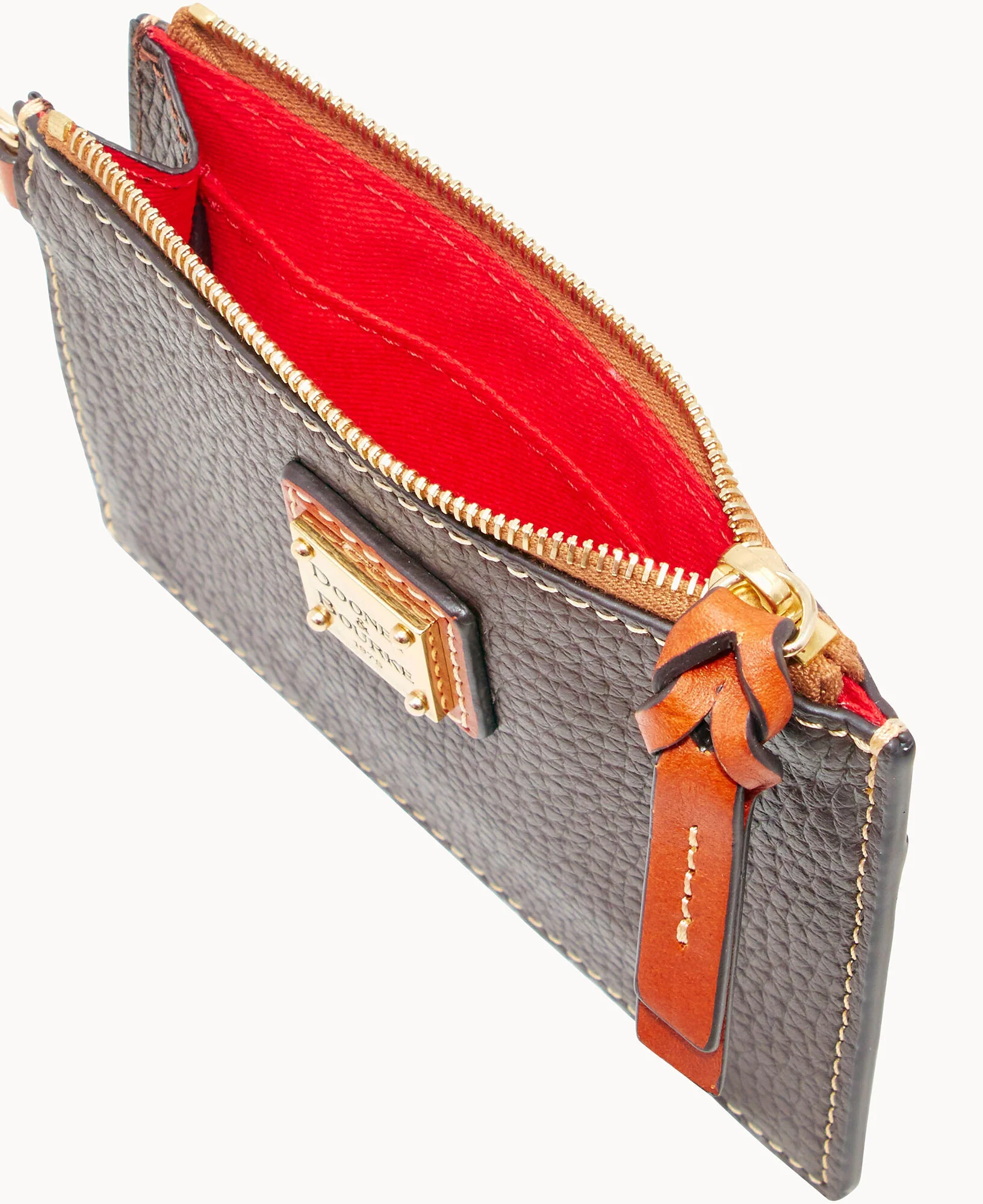 Pebble Grain Zip Top Credit Card Wristlet - Image 58