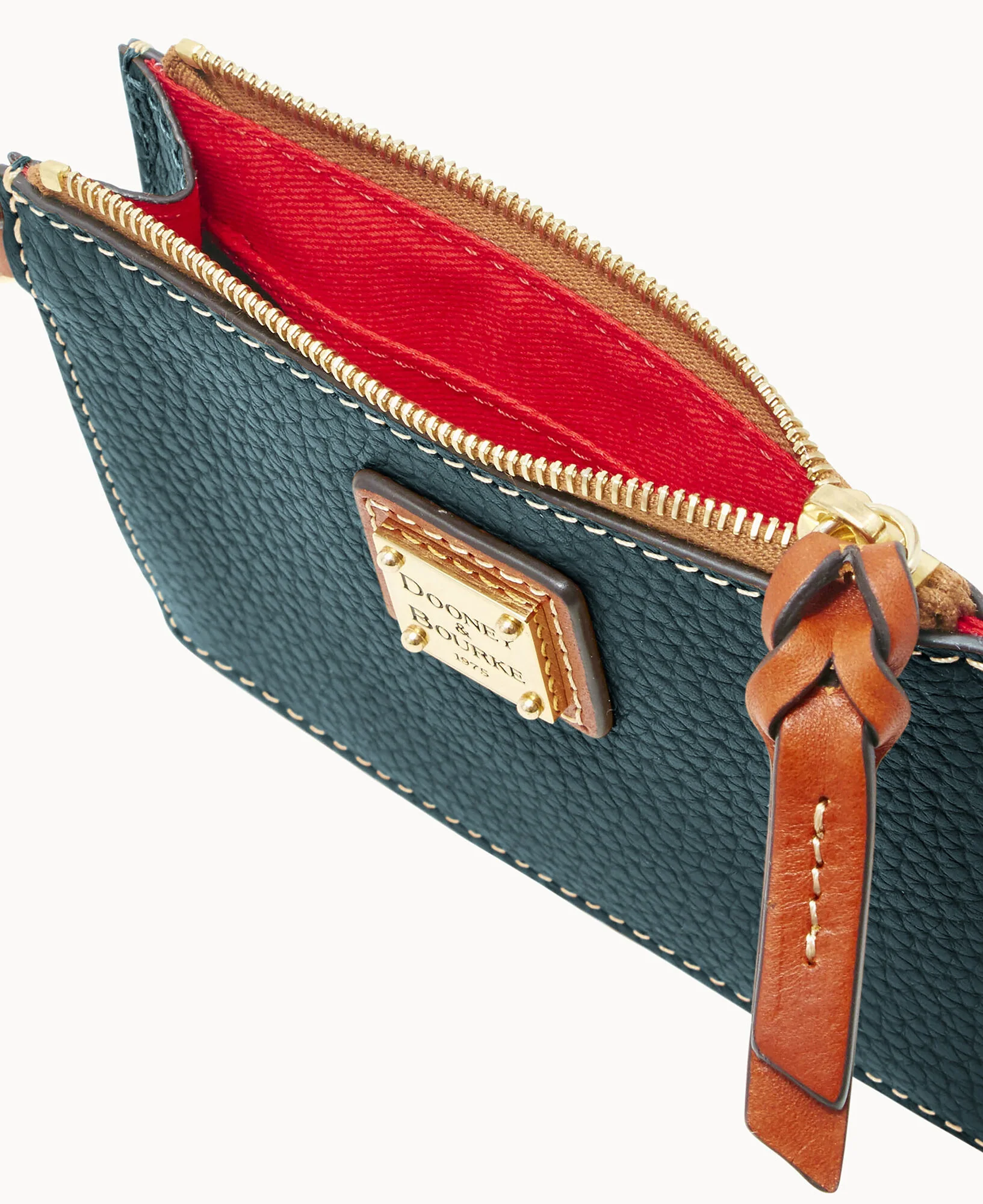 Pebble Grain Zip Top Credit Card Wristlet - Image 66