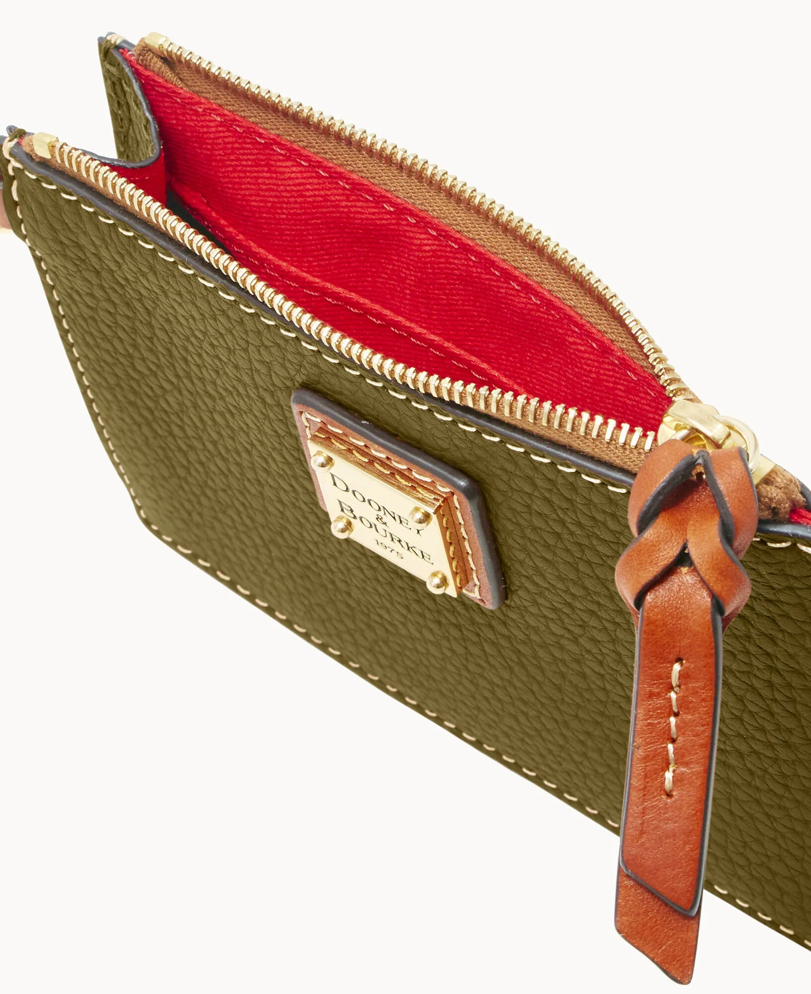Pebble Grain Zip Top Credit Card Wristlet - Image 70