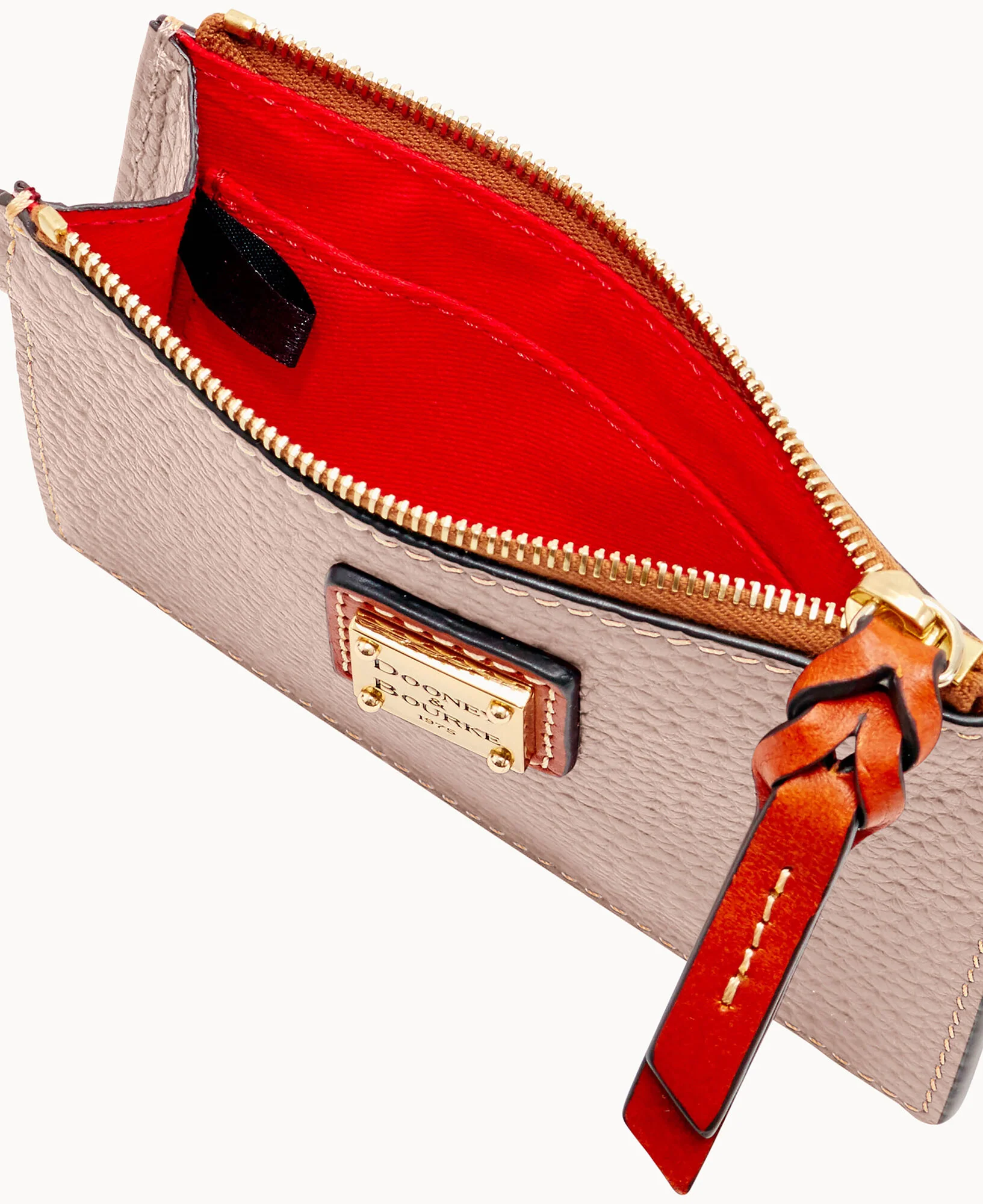Pebble Grain Zip Top Credit Card Wristlet - Image 74