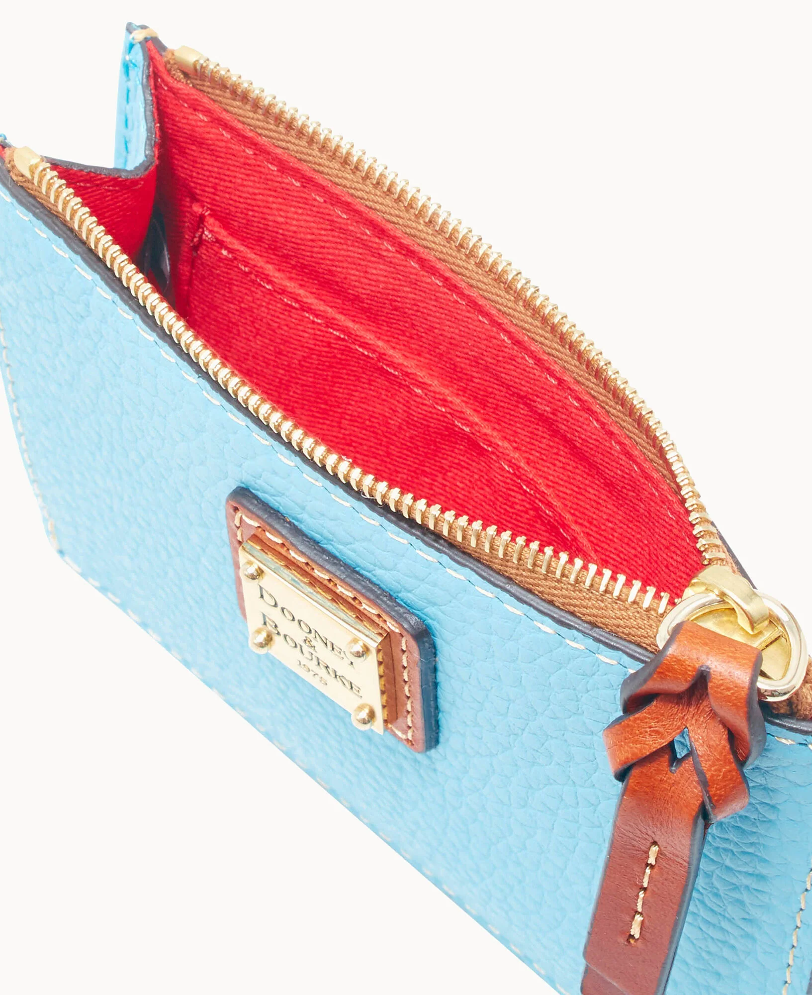 Pebble Grain Zip Top Credit Card Wristlet - Image 78
