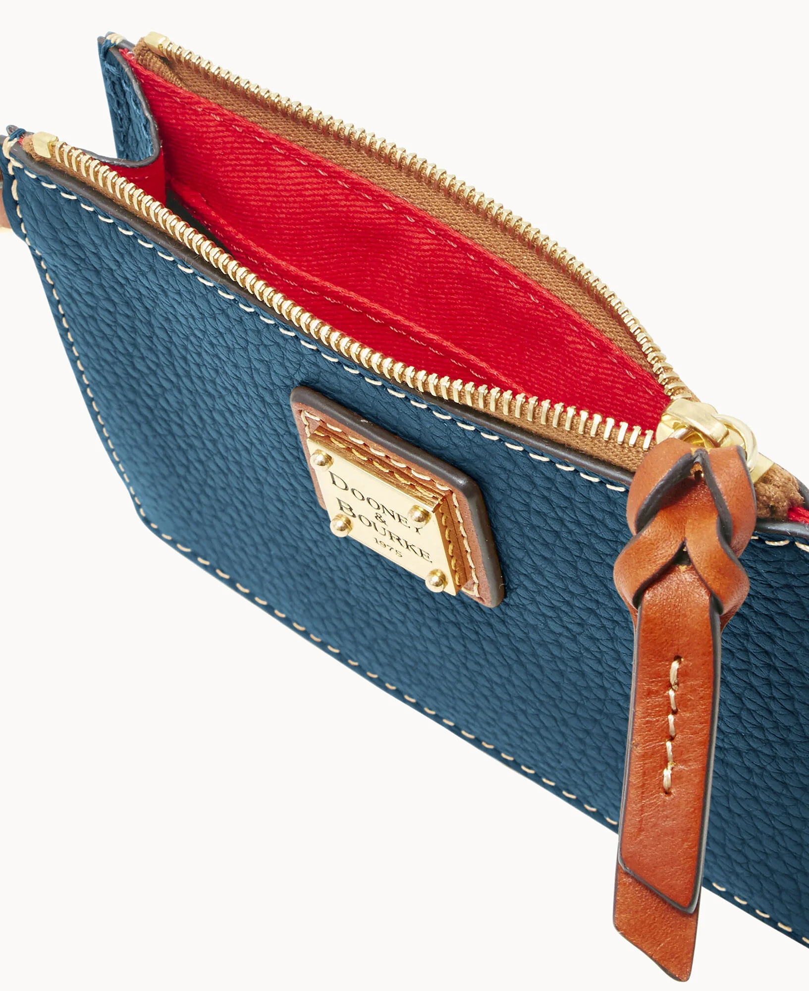 Pebble Grain Zip Top Credit Card Wristlet - Image 82
