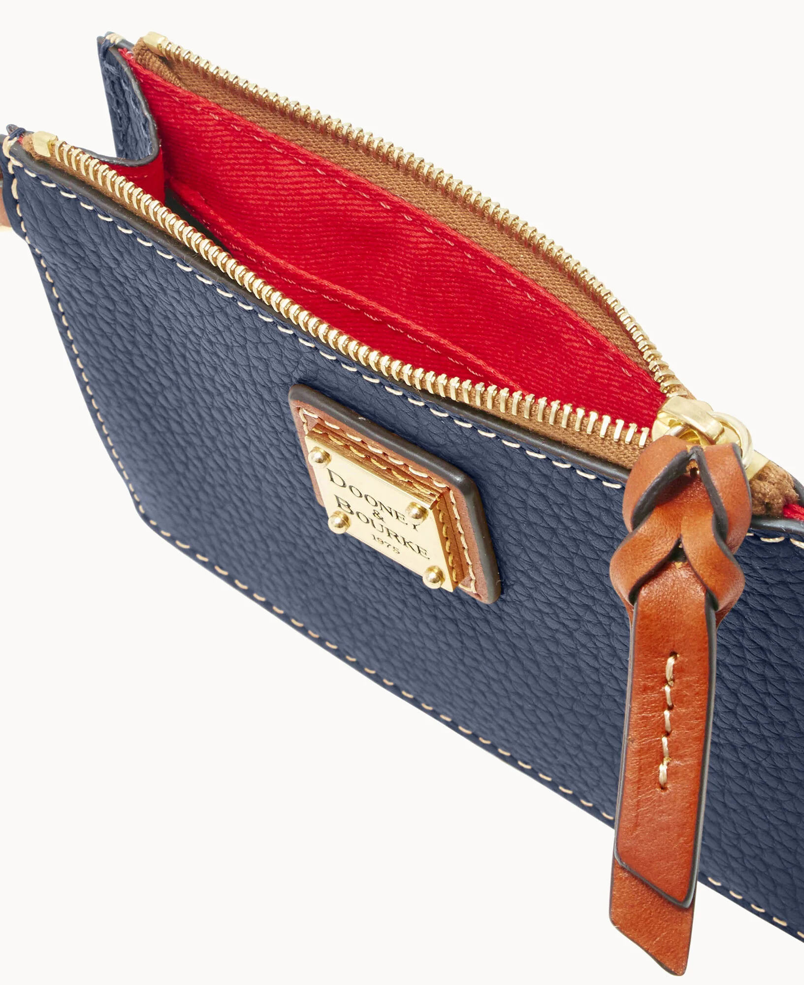 Pebble Grain Zip Top Credit Card Wristlet - Image 86