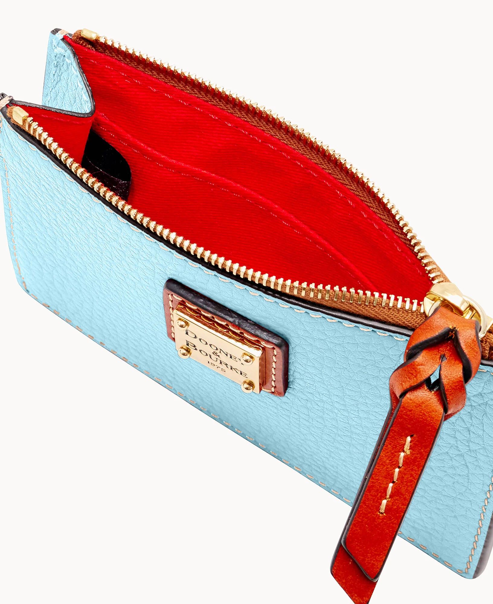 Pebble Grain Zip Top Credit Card Wristlet - Image 87