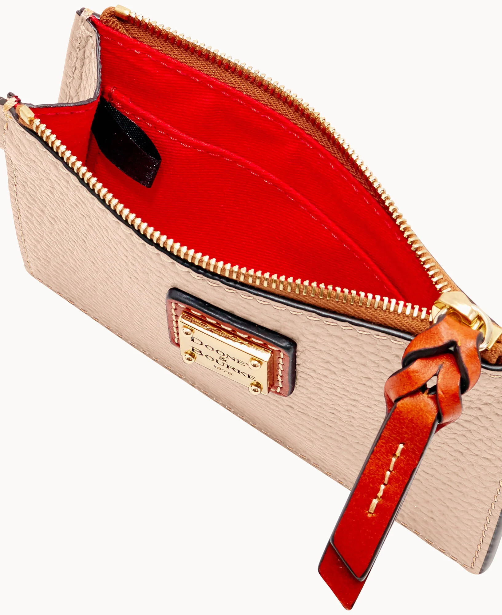 Pebble Grain Zip Top Credit Card Wristlet - Image 94