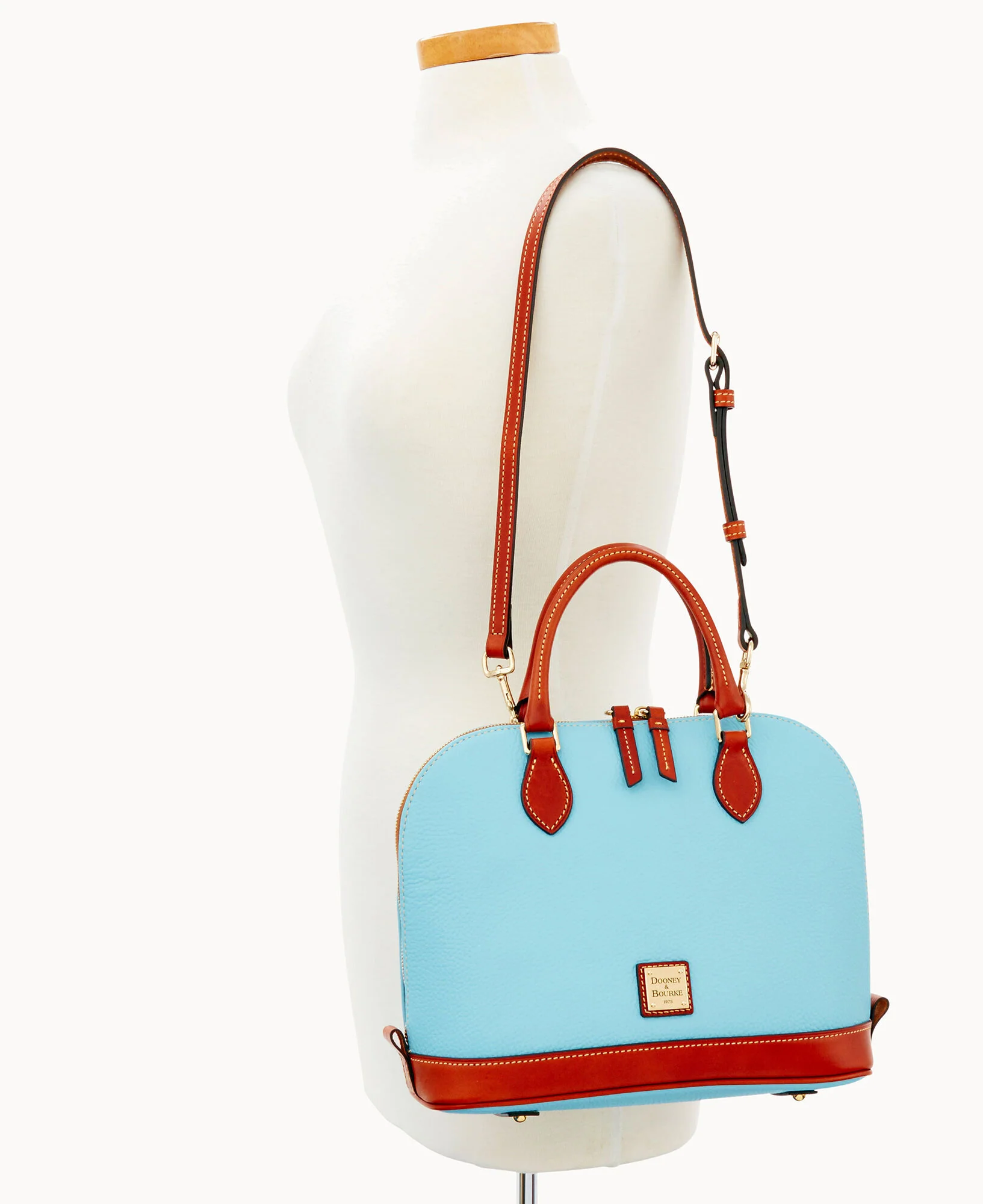 Pebble Grain Zip Zip Satchel - Image 103