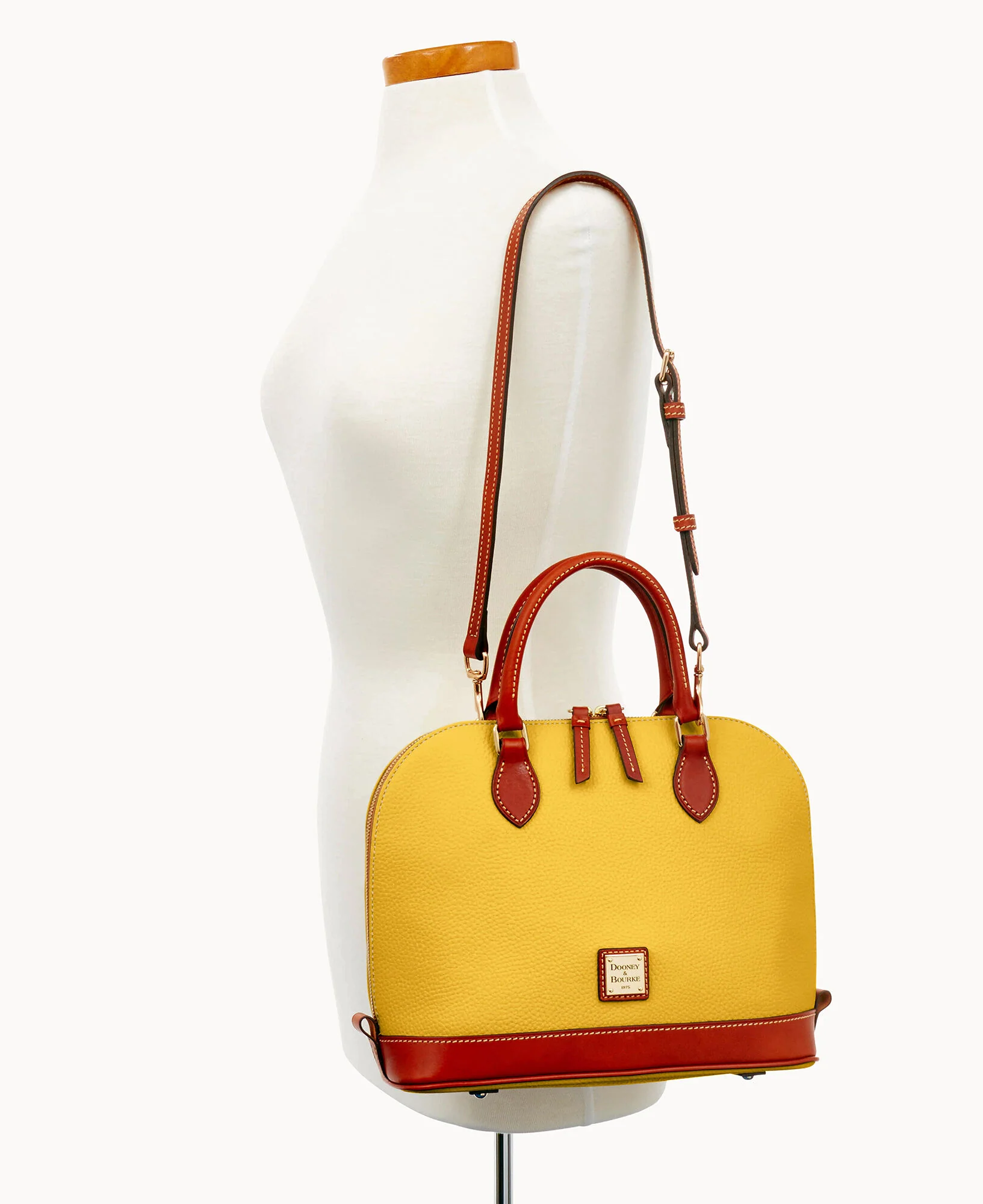 Pebble Grain Zip Zip Satchel - Image 108