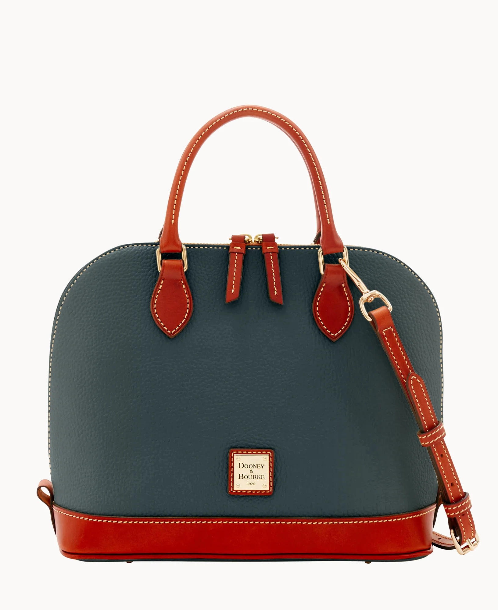 Pebble Grain Zip Zip Satchel - Image 114
