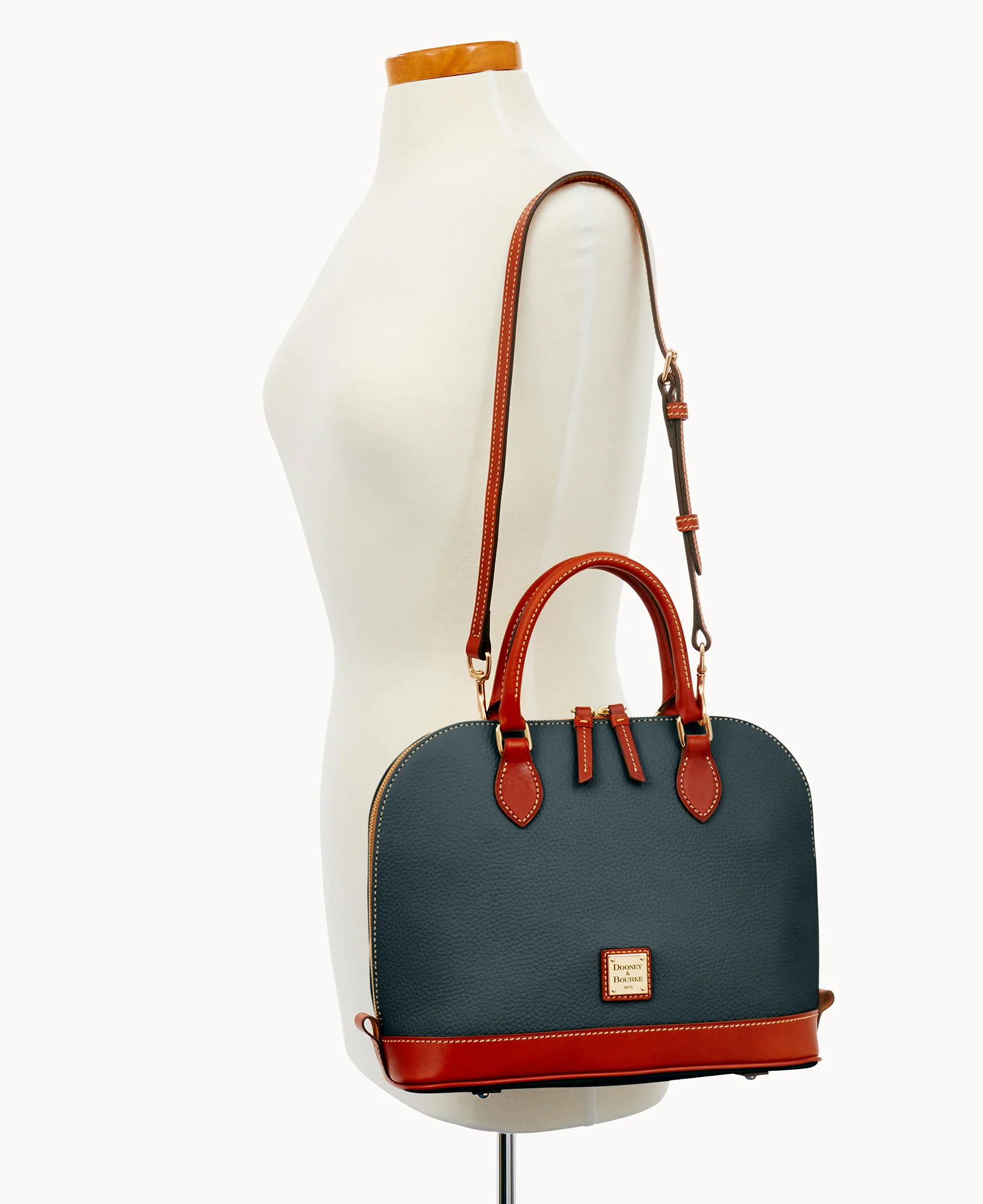Pebble Grain Zip Zip Satchel - Image 118