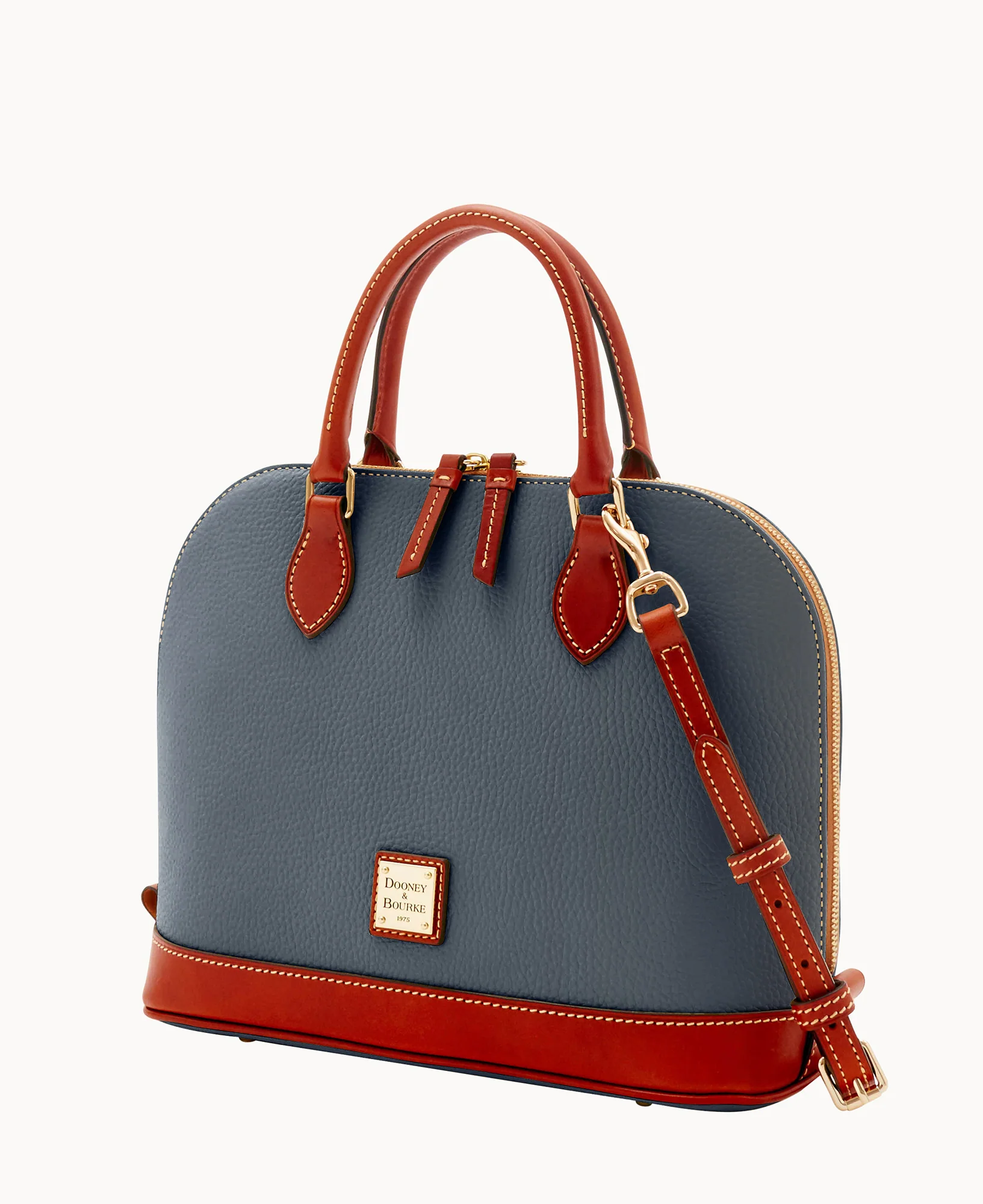 Pebble Grain Zip Zip Satchel - Image 120