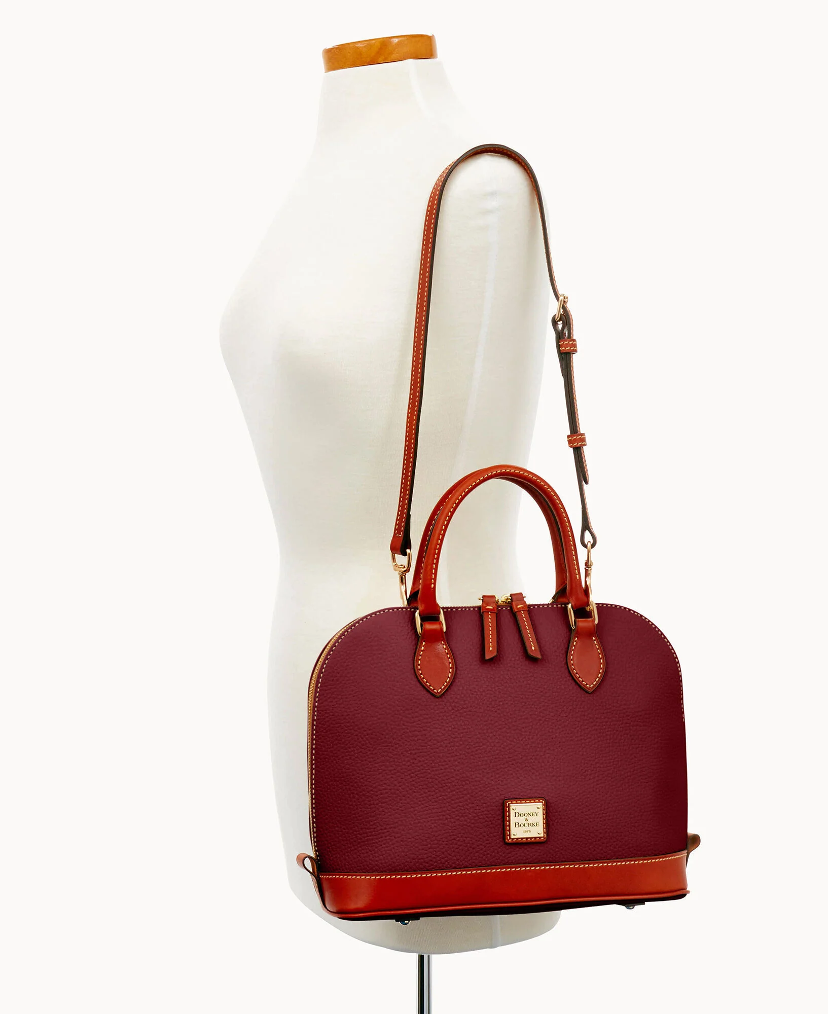 Pebble Grain Zip Zip Satchel - Image 25
