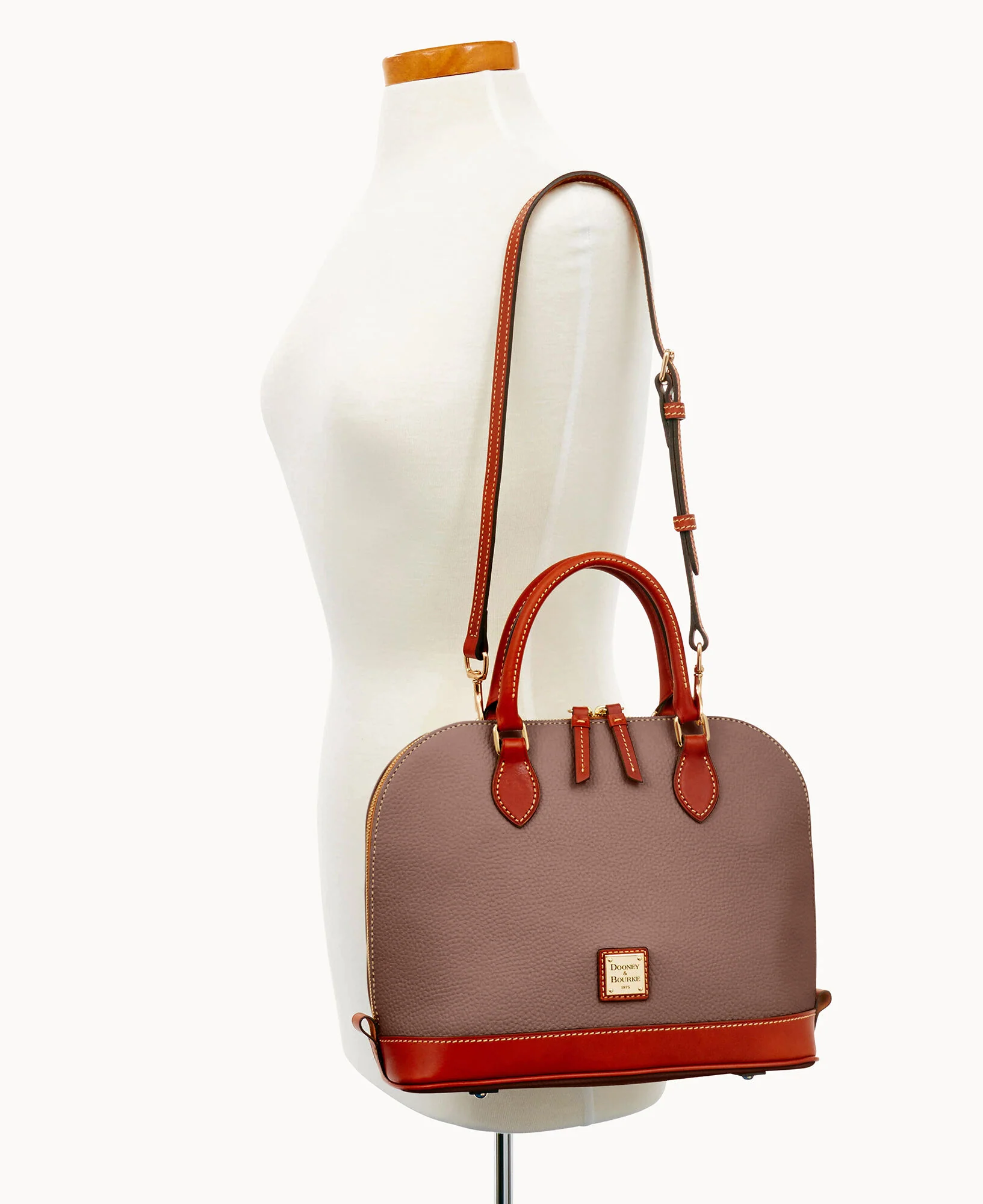 Pebble Grain Zip Zip Satchel - Image 40