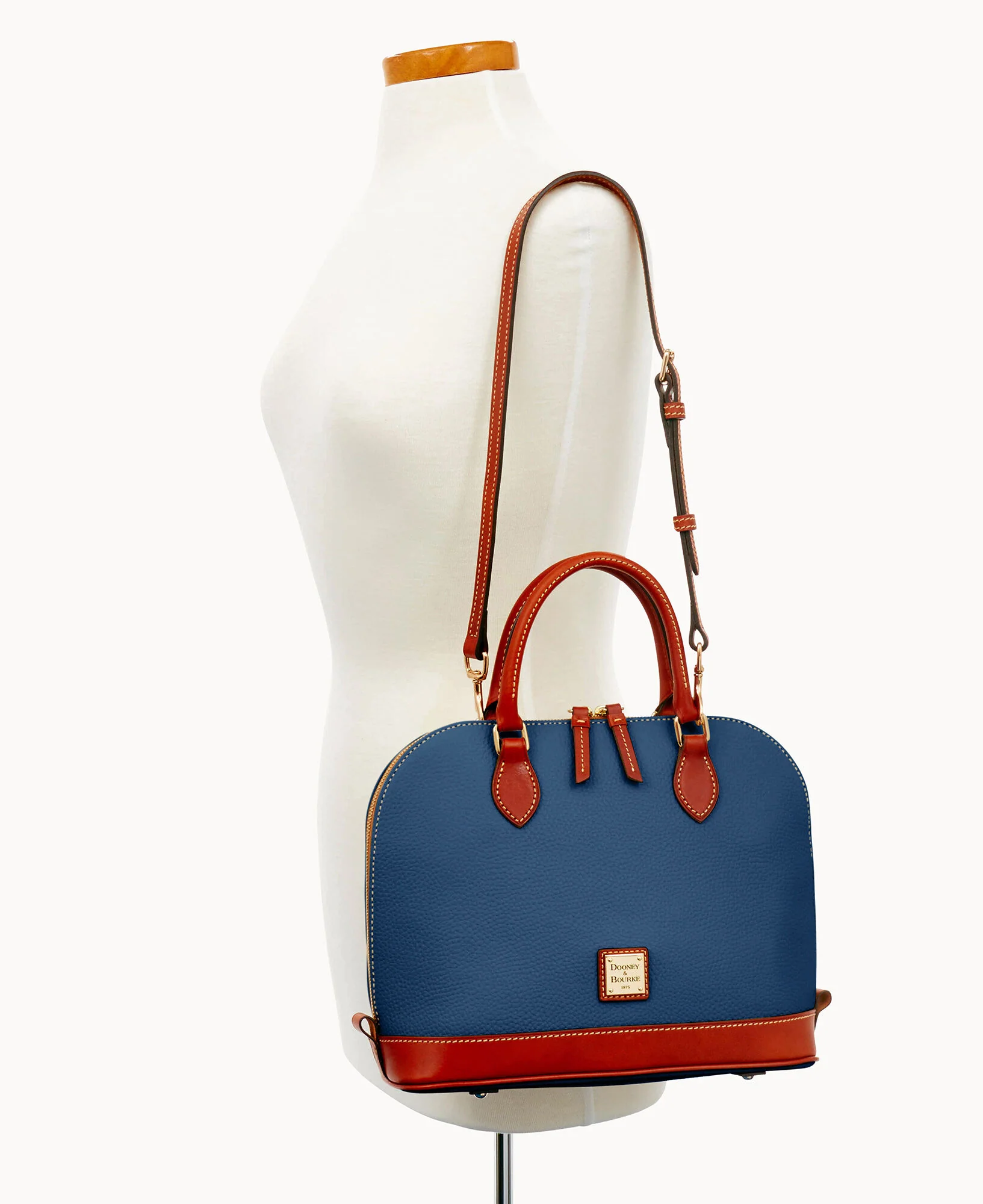 Pebble Grain Zip Zip Satchel - Image 55