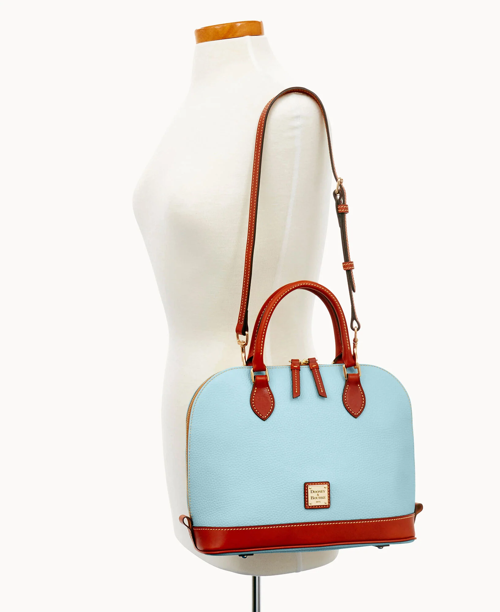 Pebble Grain Zip Zip Satchel - Image 65