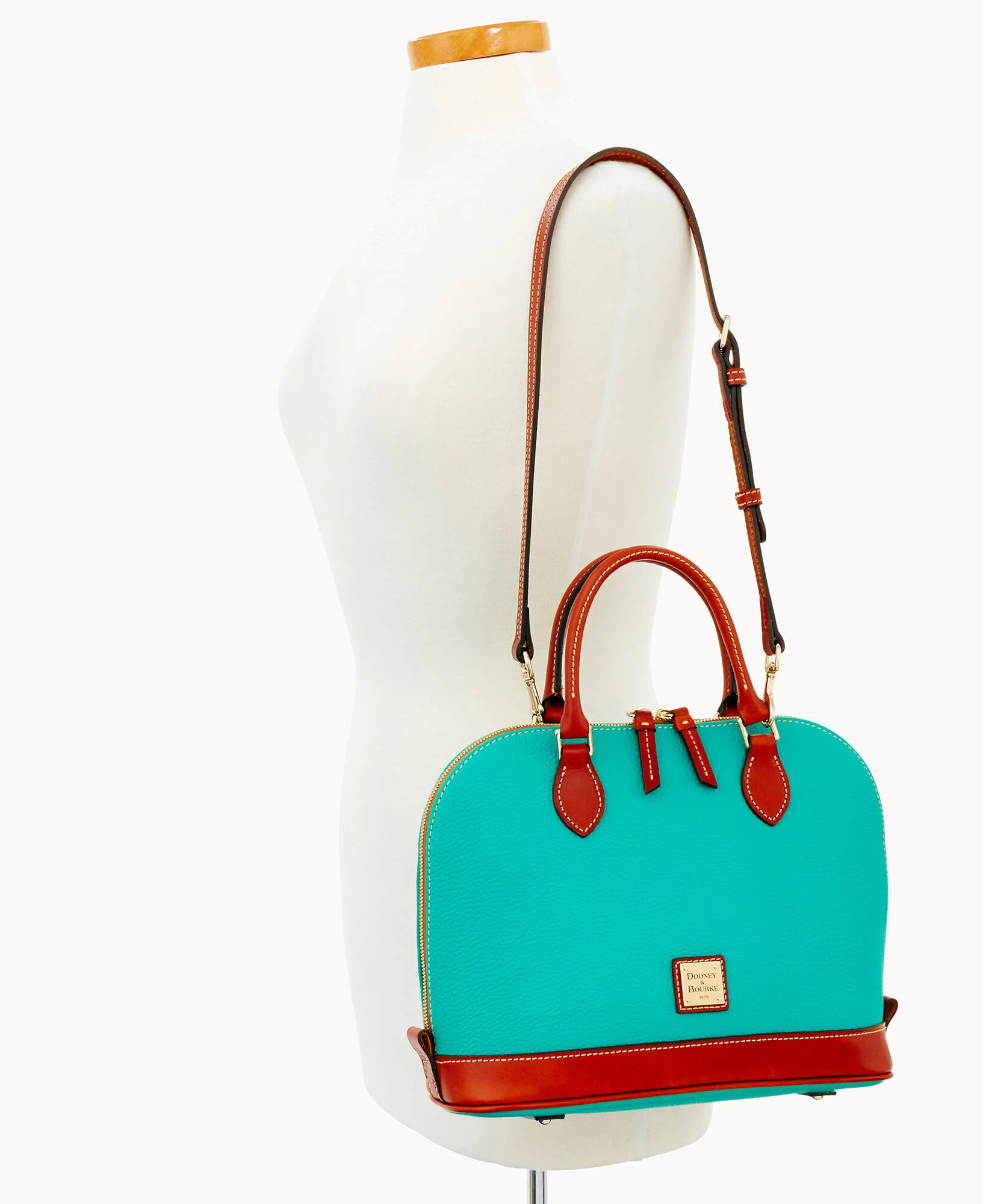Pebble Grain Zip Zip Satchel - Image 75