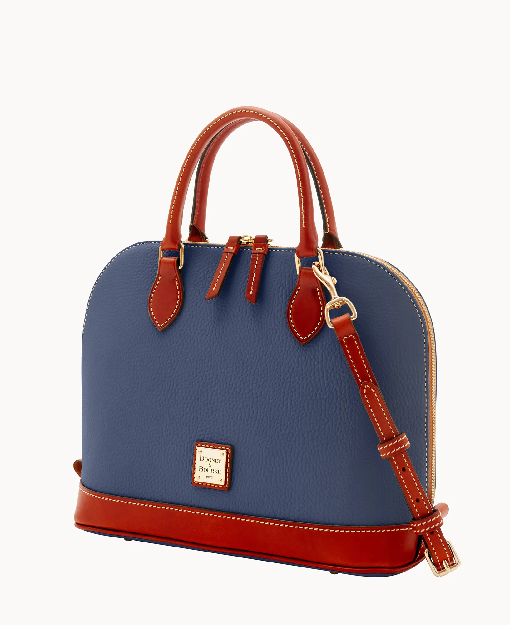Pebble Grain Zip Zip Satchel - Image 92