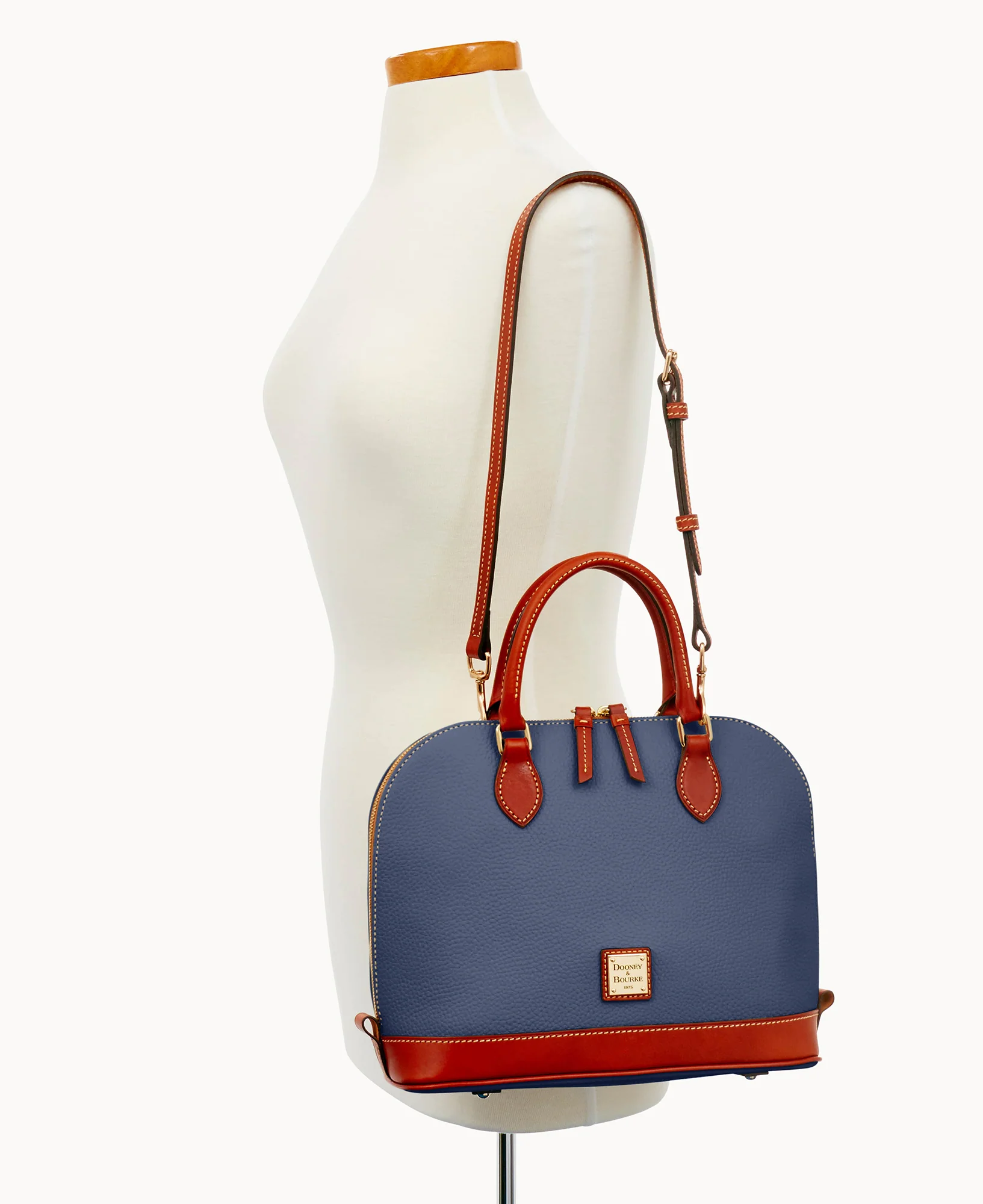 Pebble Grain Zip Zip Satchel - Image 94