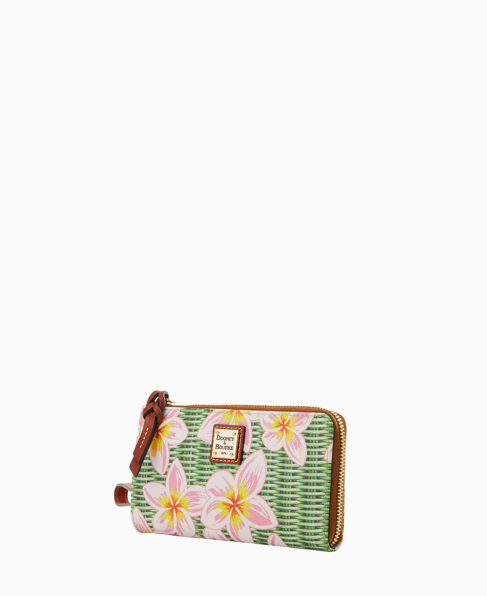 Plumeria Folded Zip Wristlet - Image 2