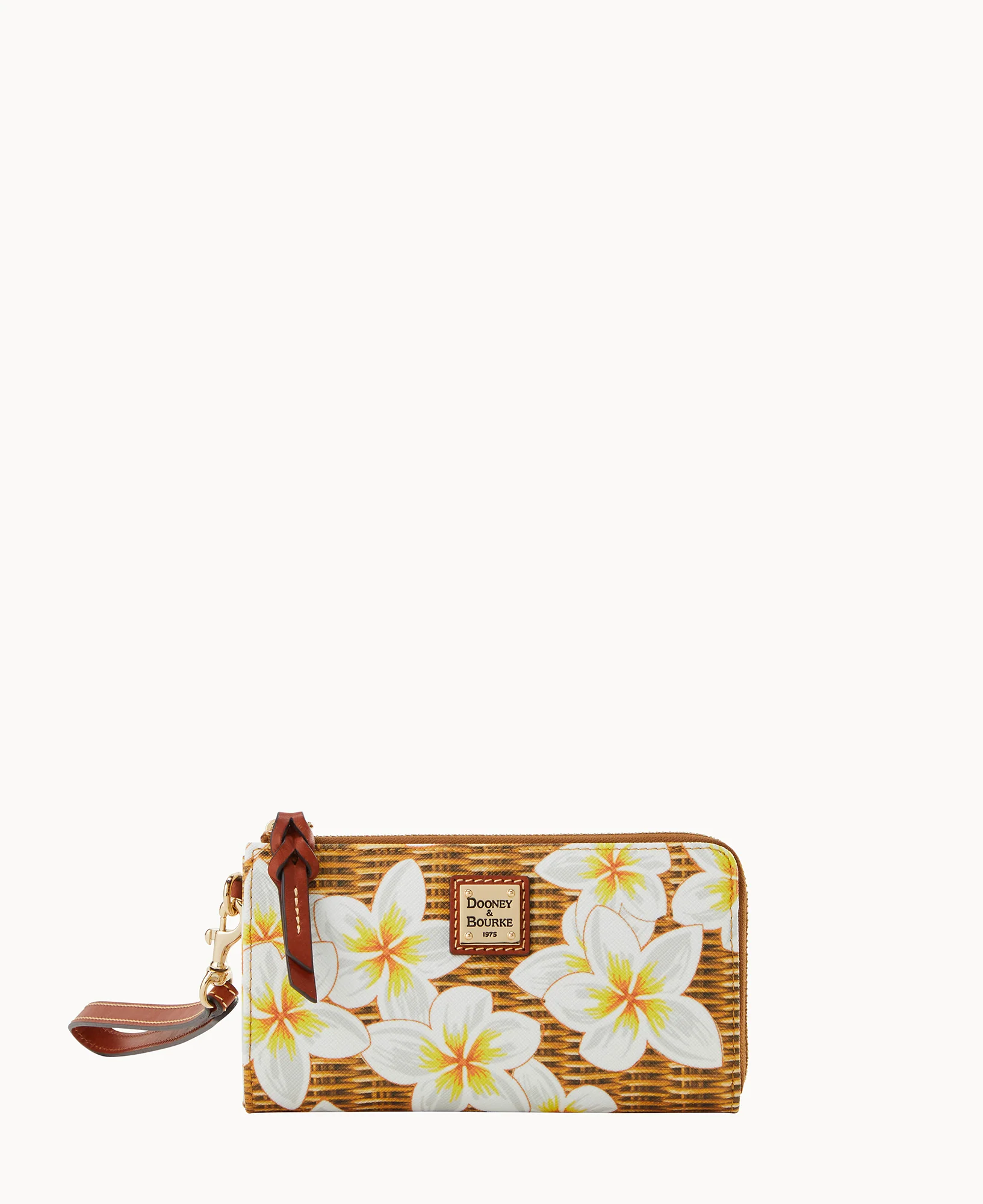 Plumeria Folded Zip Wristlet - Image 4