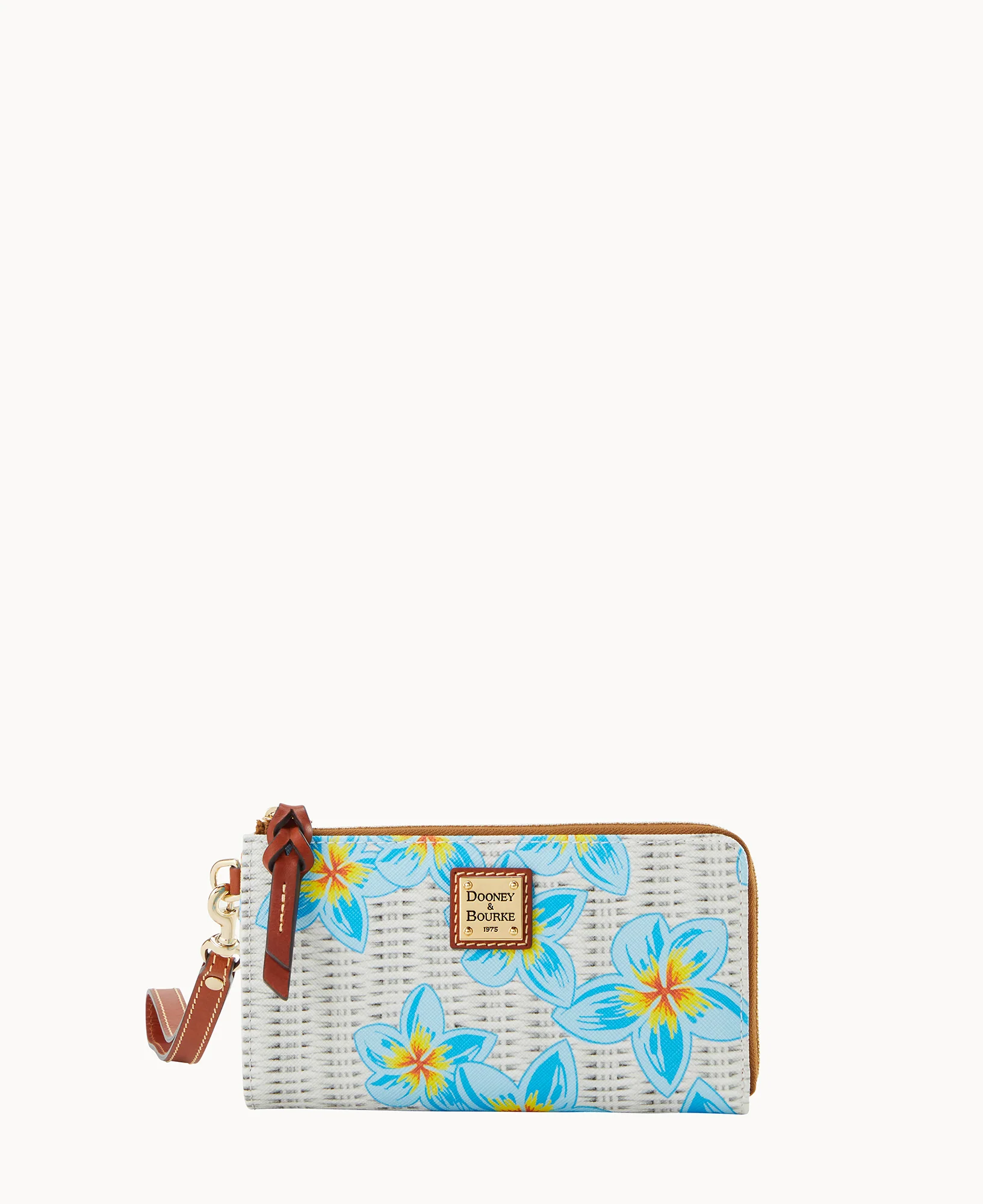 Plumeria Folded Zip Wristlet - Image 7