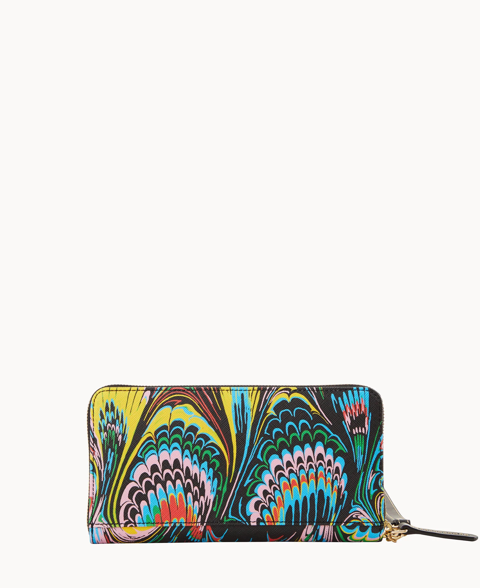 Plumes Large Zip Around Wristlet - Image 4