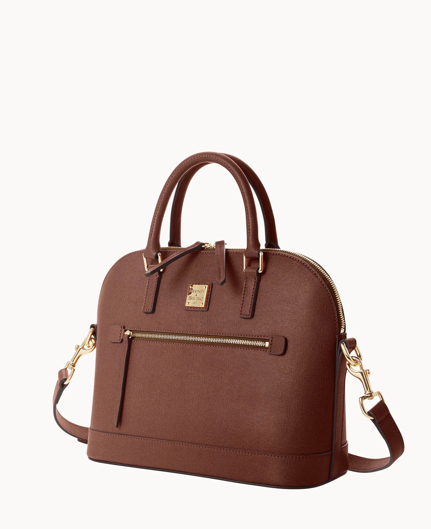 Saffiano Domed Zip Satchel - Image 2