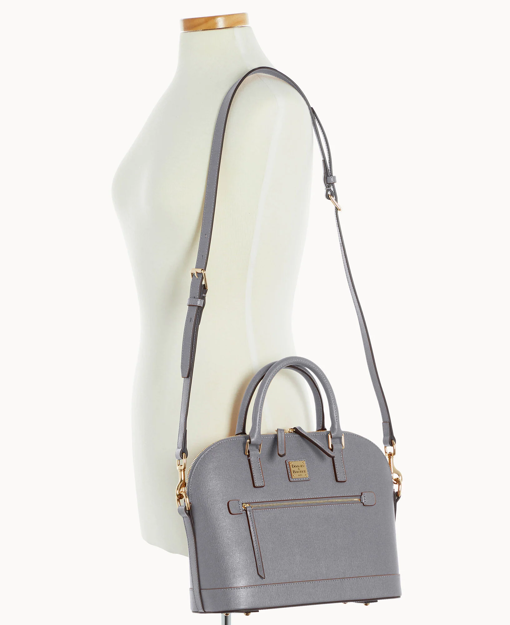 Saffiano Domed Zip Satchel - Image 72