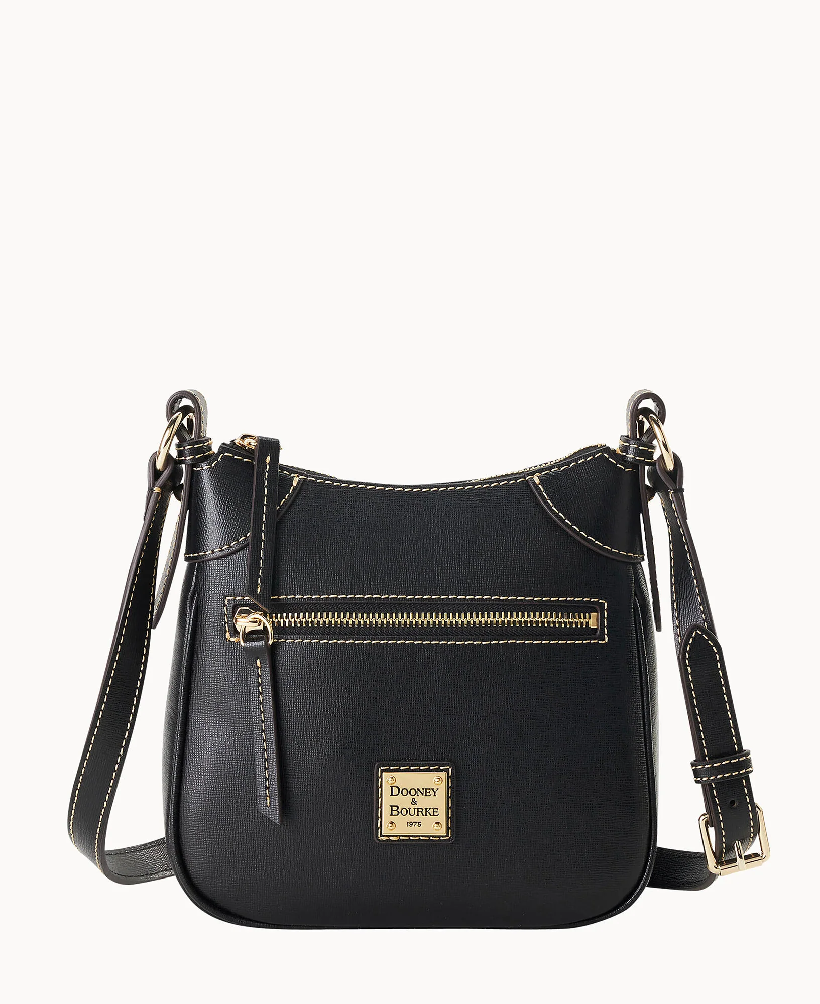 Saffiano Front Zip Crossbody