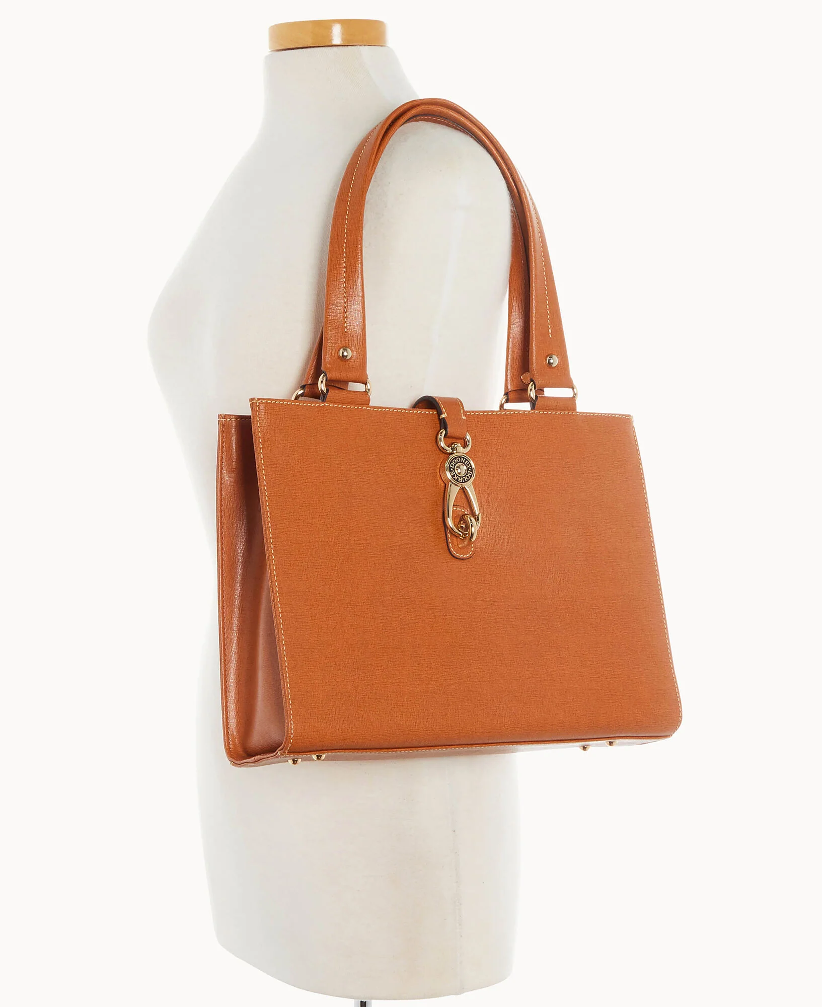 Saffiano Medium Logo Lock Tote - Image 4
